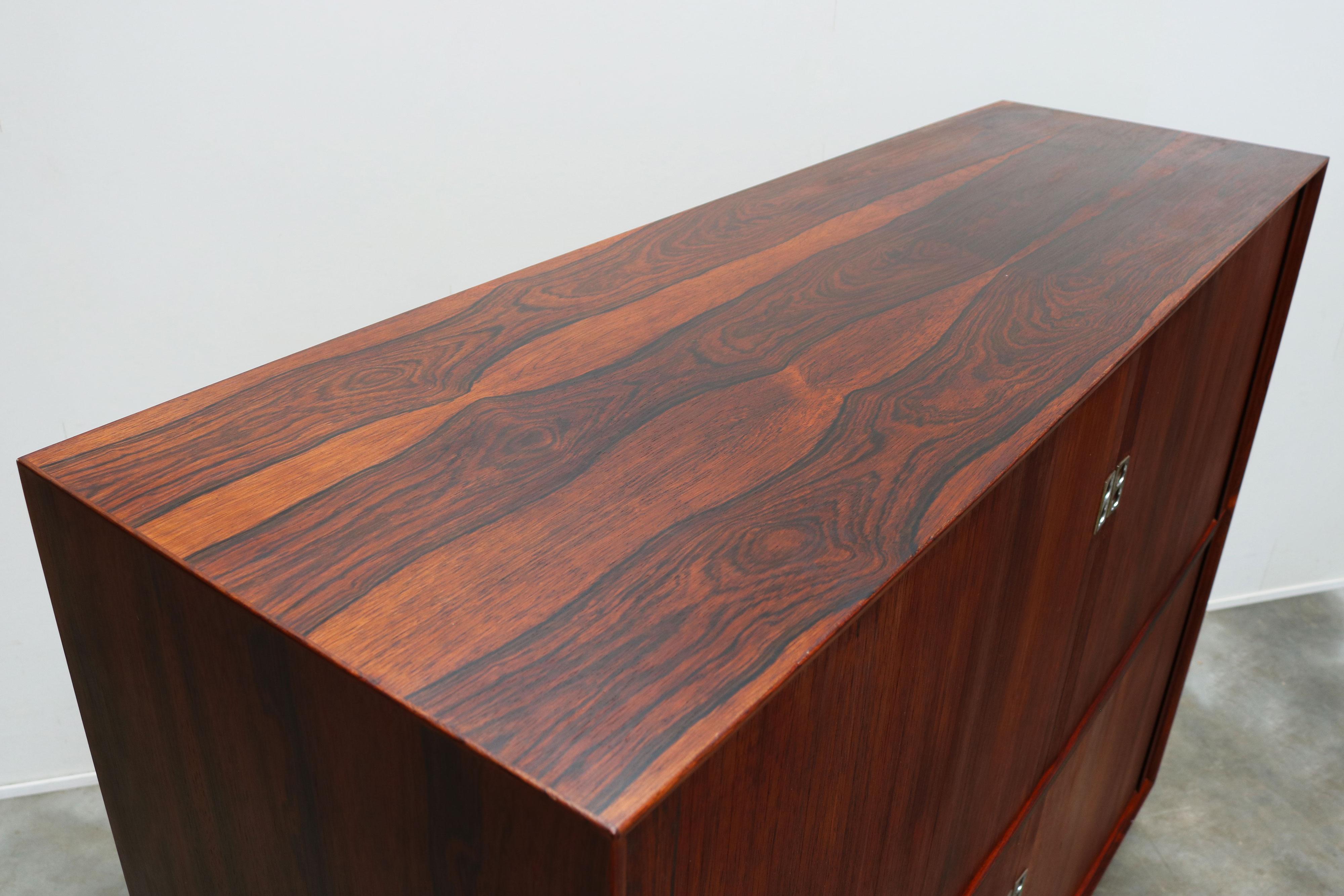 rara credenza di design danese con ante a tamburo di Arne Vodder per Sibast 1958 in vendita 3