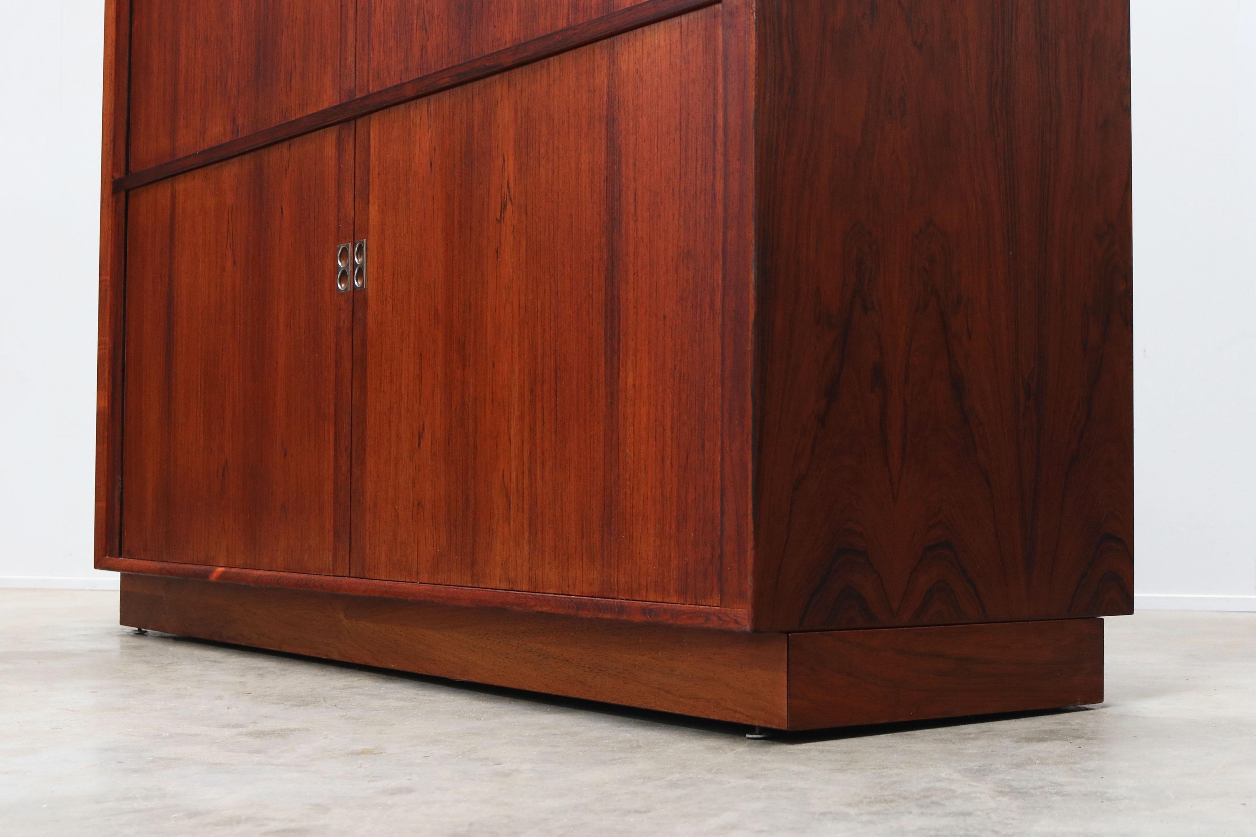 rara credenza di design danese con ante a tamburo di Arne Vodder per Sibast 1958 in vendita 4