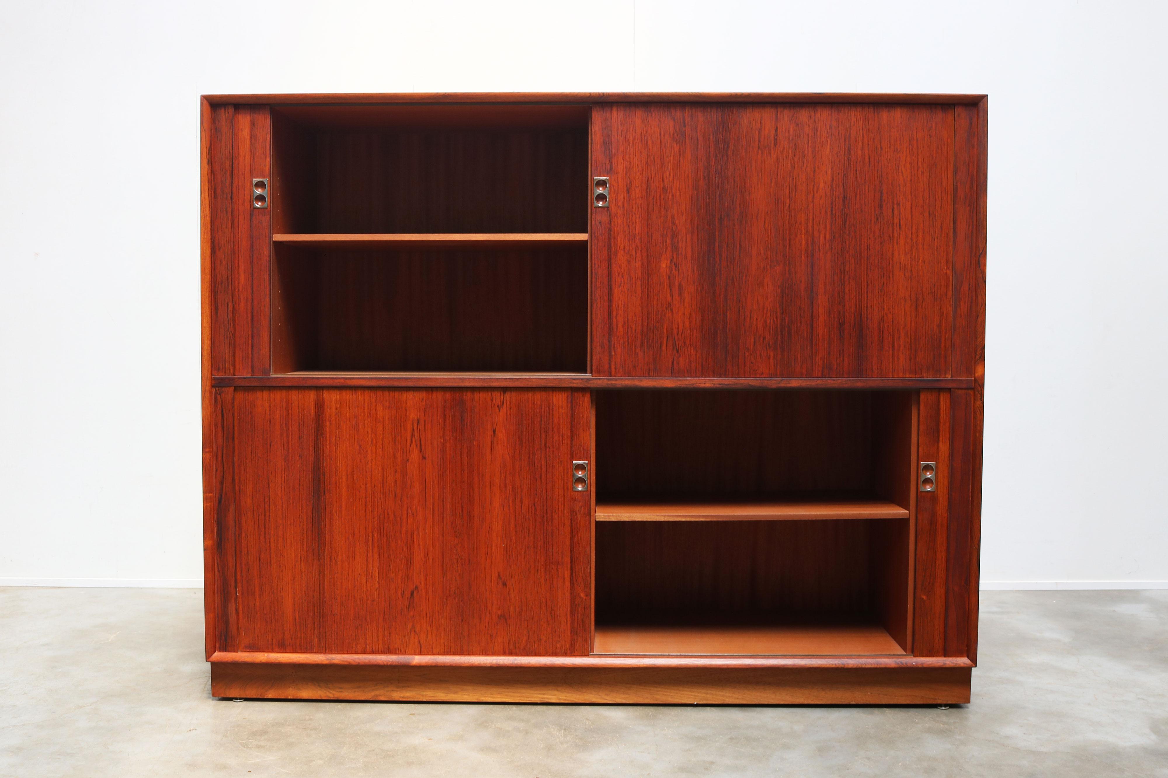 rara credenza di design danese con ante a tamburo di Arne Vodder per Sibast 1958 in vendita 5