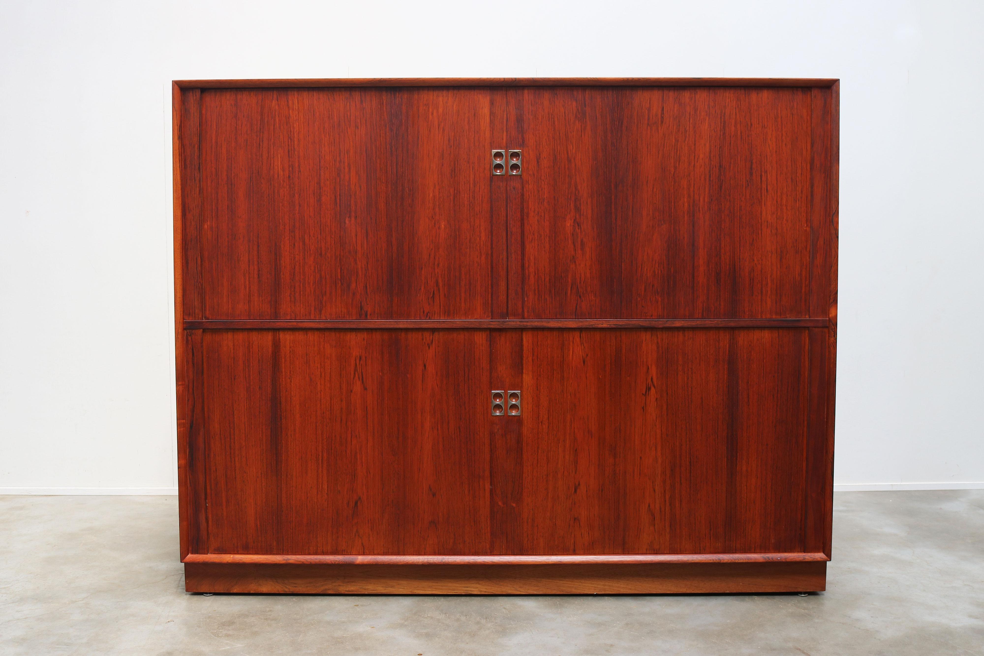 rara credenza di design danese con ante a tamburo di Arne Vodder per Sibast 1958 in vendita 7