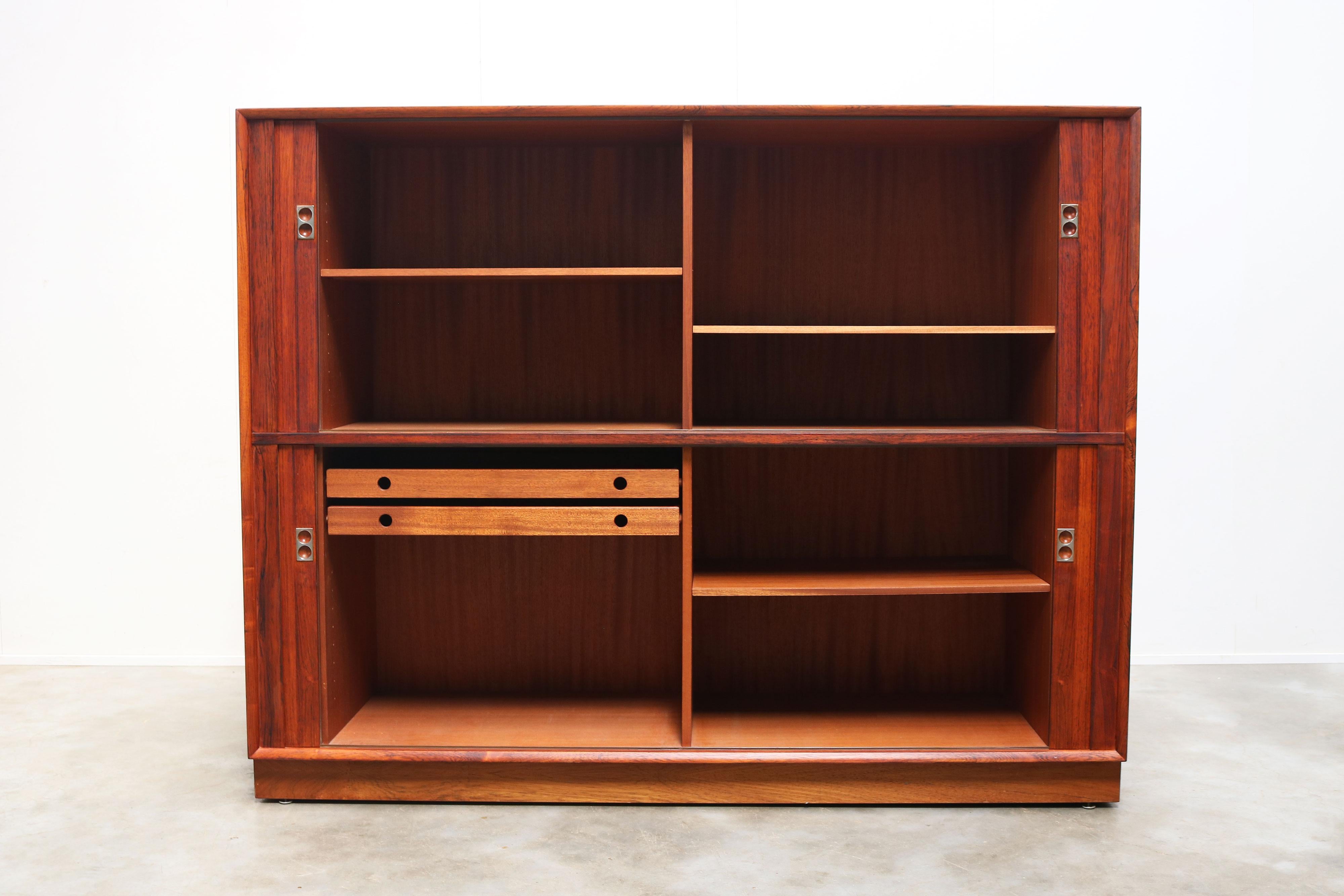 rara credenza di design danese con ante a tamburo di Arne Vodder per Sibast 1958 In condizioni buone in vendita a Ijzendijke, NL