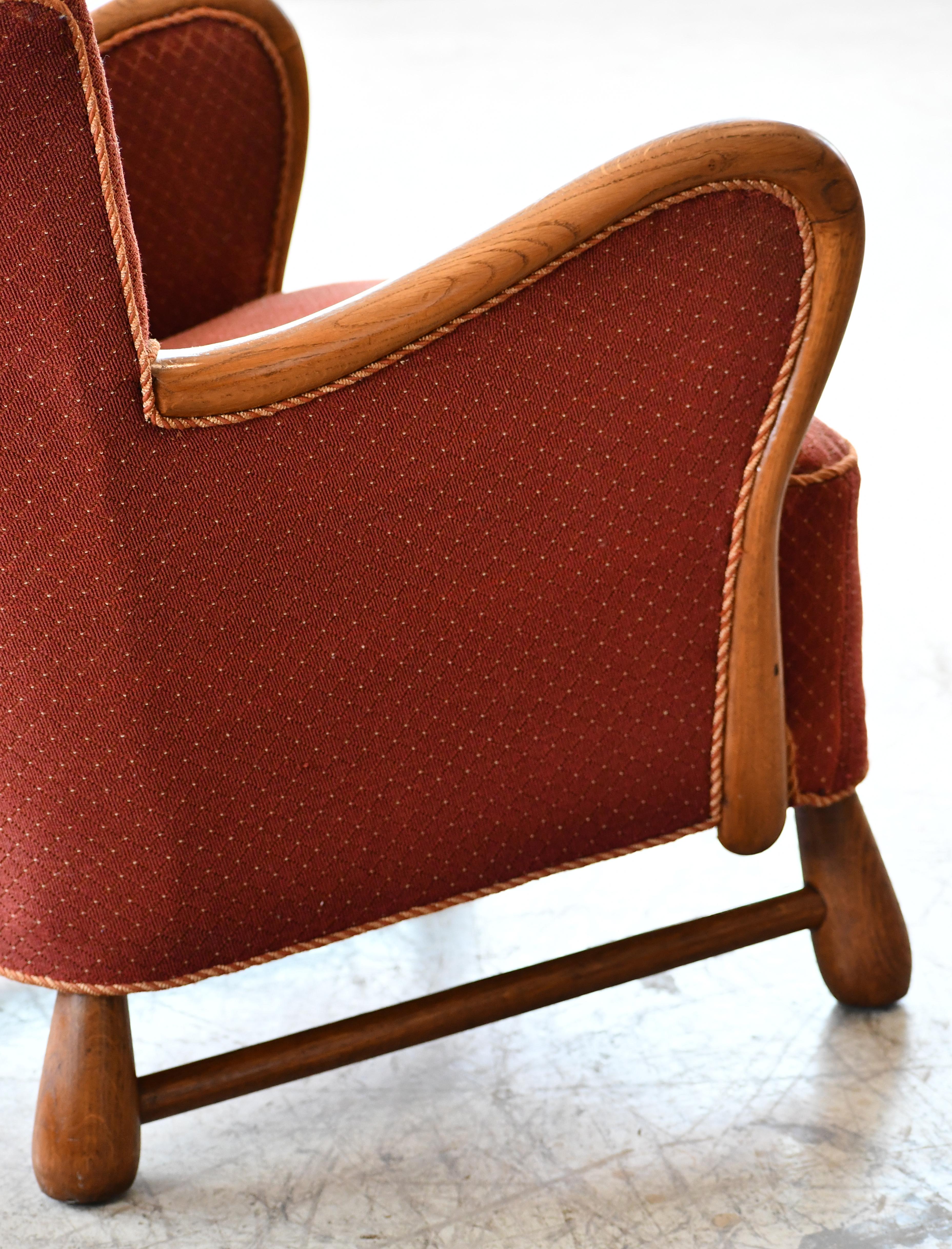 Rare chaise longue danoise en acajou attribue  Otto Frge, annes 1940 en vente 5