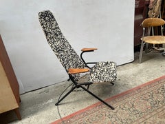 Rare Danish foldable deckchair in the style of Hans Olsen from 1950´s