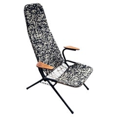 Rare Danish foldable deckchair in the style of Hans Olsen from 1950´s