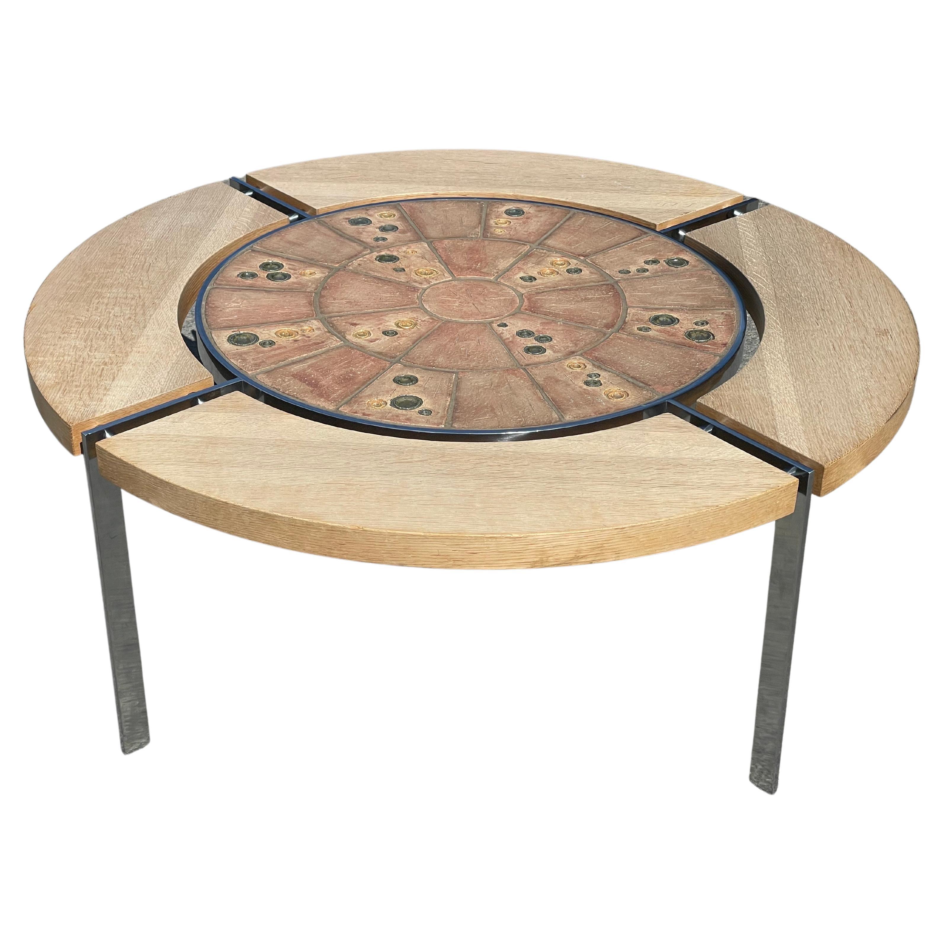 Rare Danish Mid-Century Modern Coffee Table by Svend Aage Jessen from 1970 For Sale