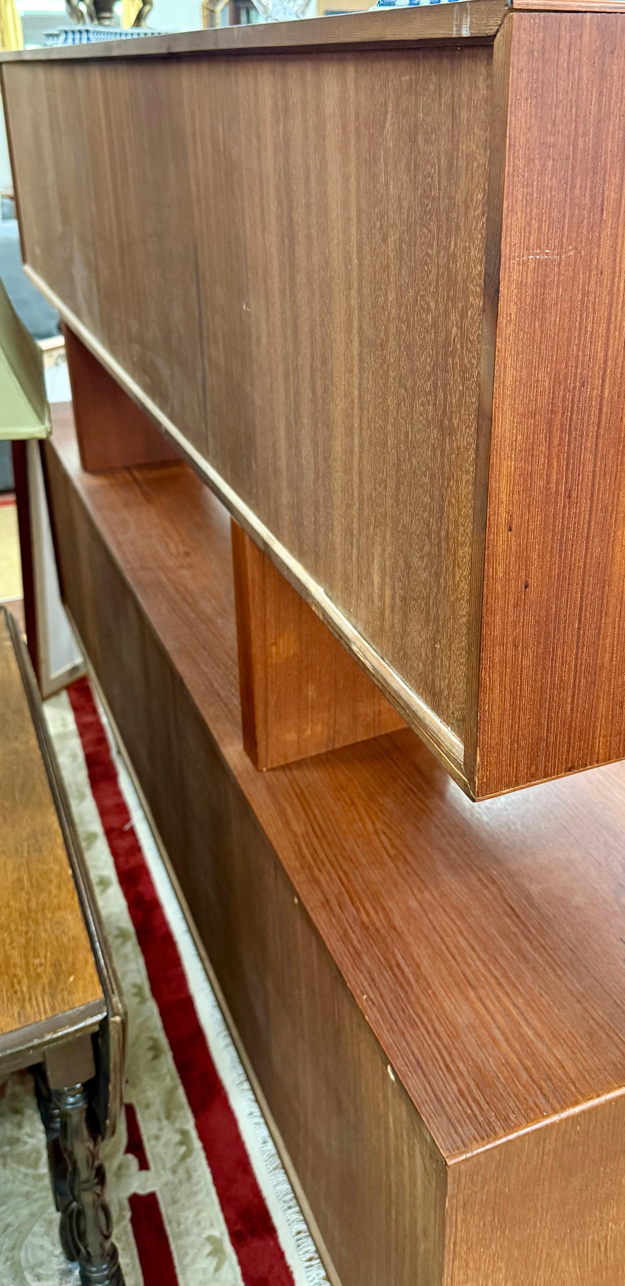 Rare Danish Mid Century Modern Knud Nielsen 2-Tier Floating Sideboard Cabinet For Sale 5