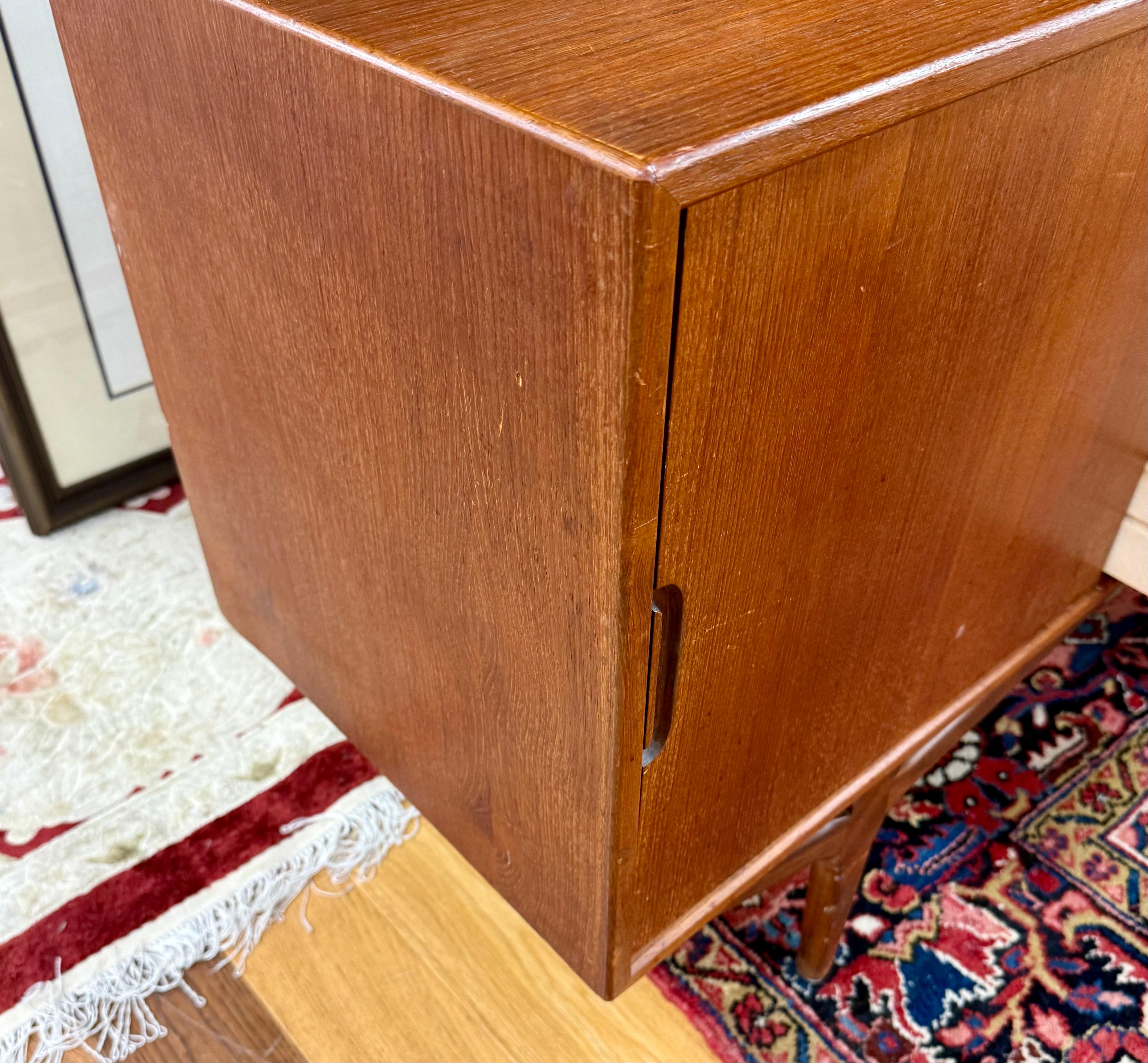 Rare Danish Mid Century Modern Knud Nielsen 2-Tier Floating Sideboard Cabinet For Sale 7