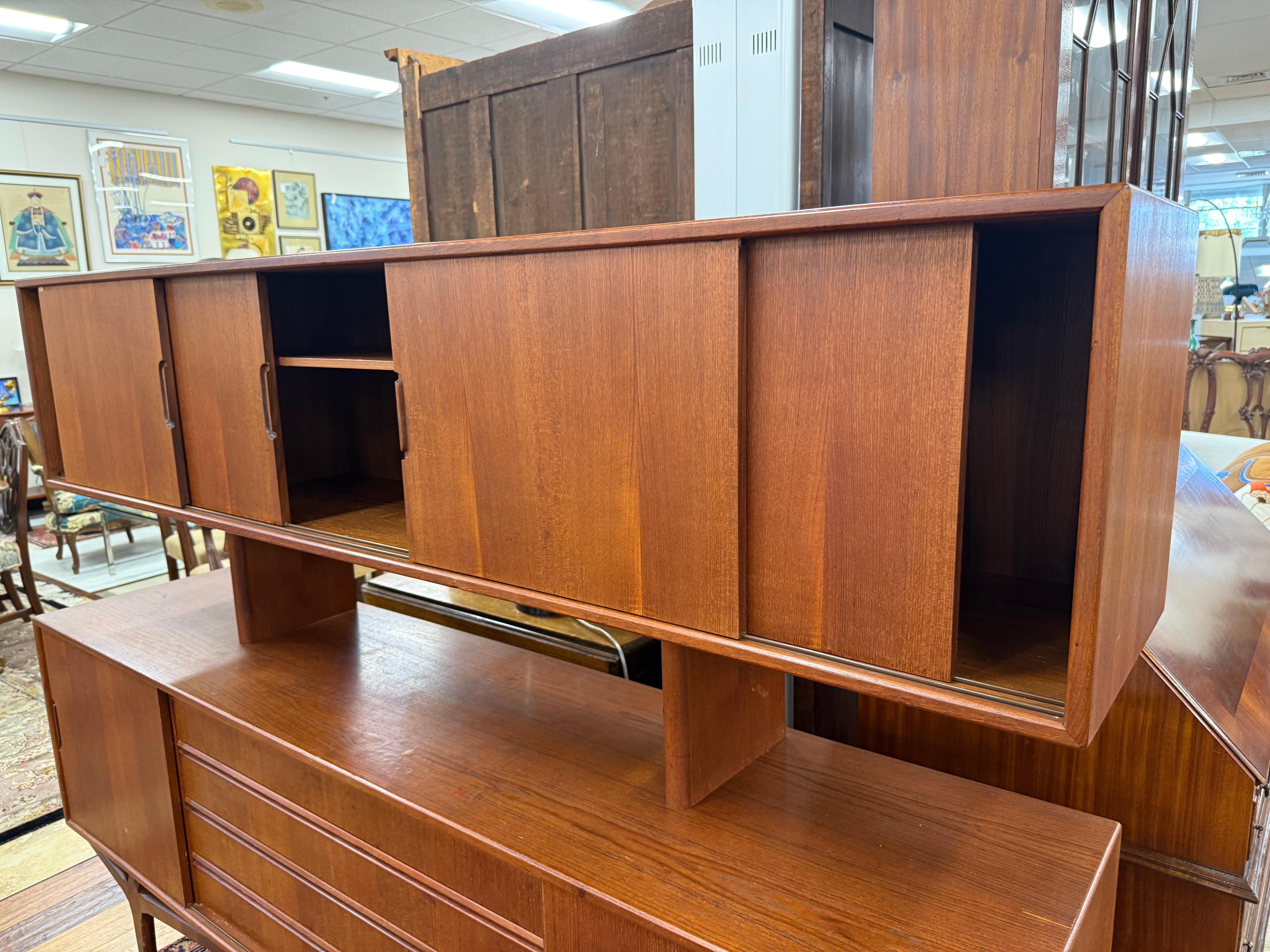 Rare Danish Mid Century Modern Knud Nielsen 2-Tier Floating Sideboard Cabinet For Sale 8