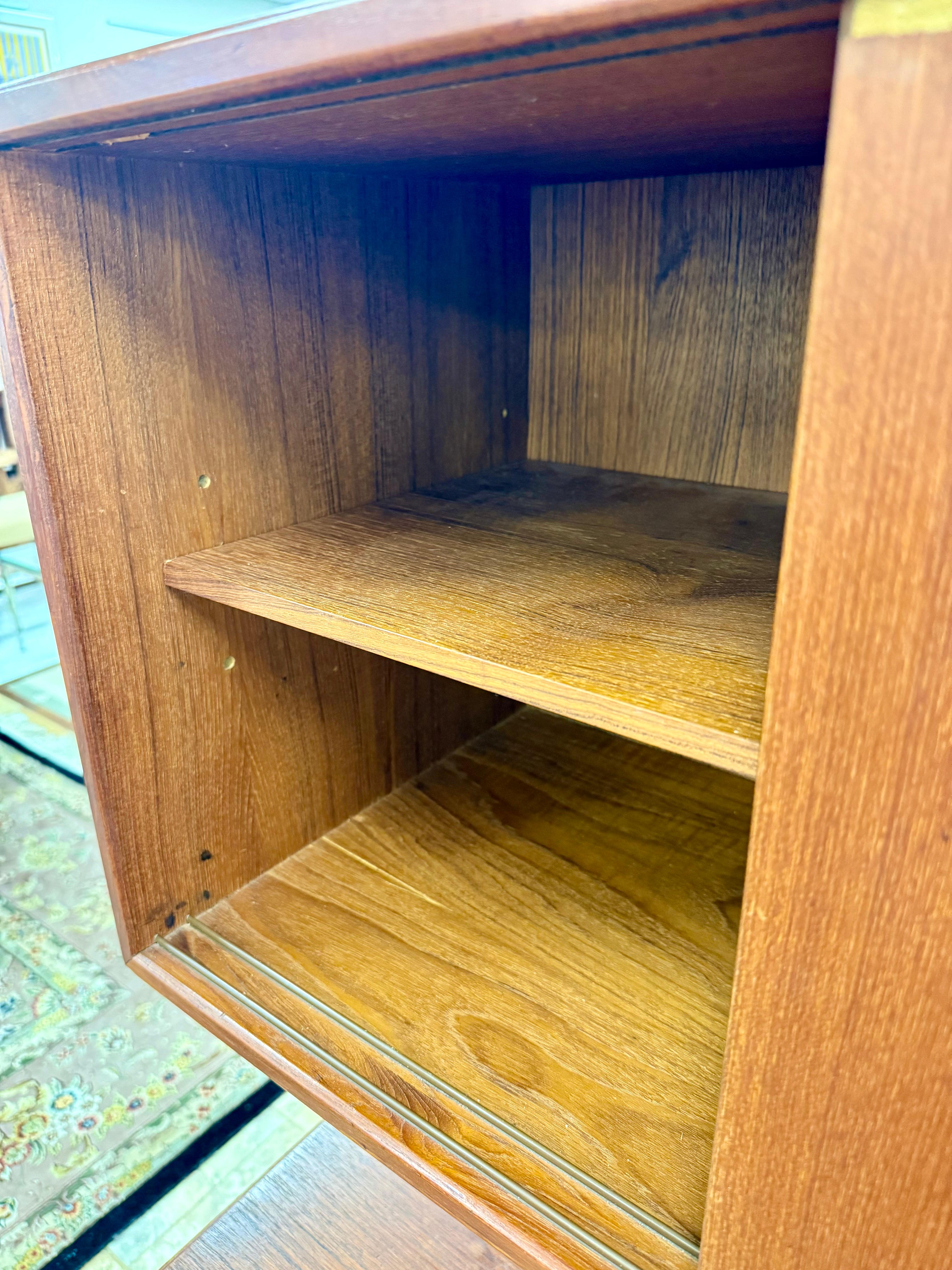 Scandinavian Modern Rare Danish Mid Century Modern Knud Nielsen 2-Tier Floating Sideboard Cabinet For Sale