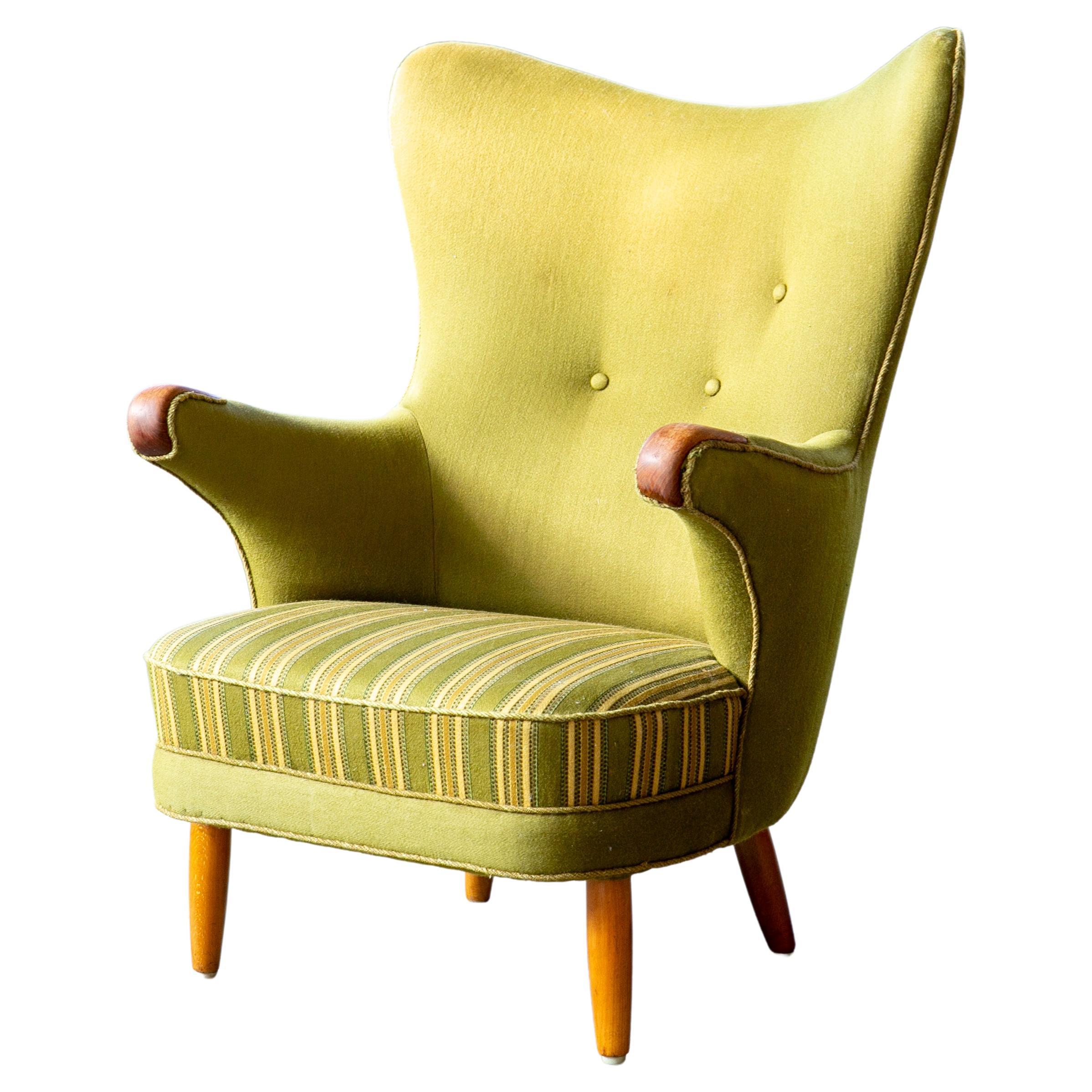 Rare Danish Mid-Century Papa Bear Style Lounge Chair, 1950s