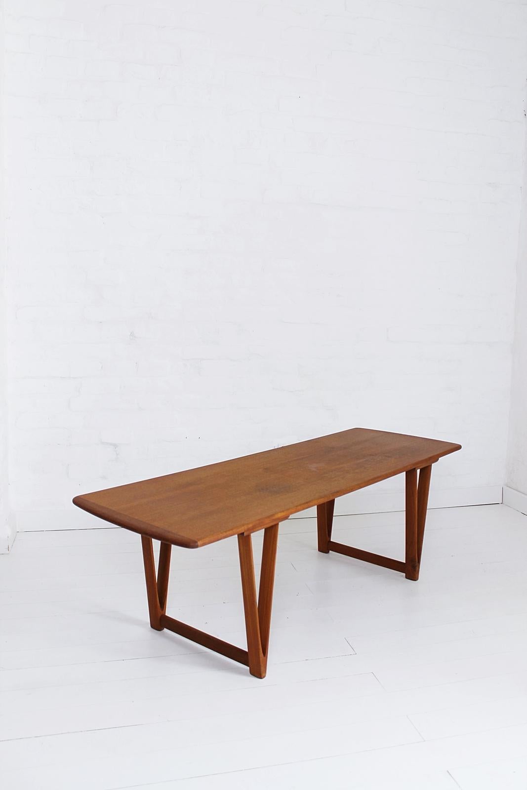 20th Century Rare Danish Modern Andreas Hansen Coffee Table by Arrebo Mobler, 1960s