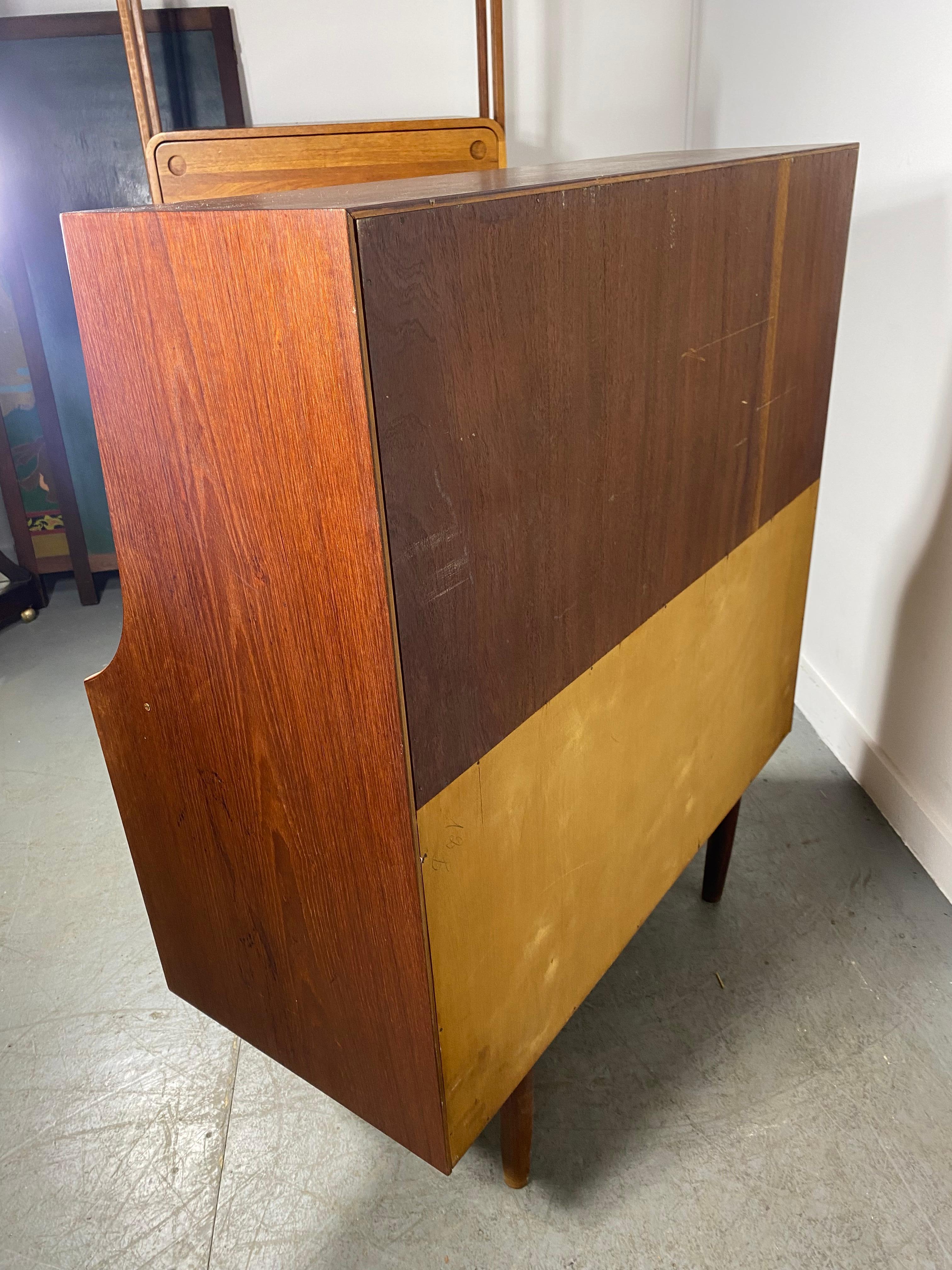 Rare Danish Modern Borge Mogensen Tall Secretary Secretaire Desk Cabinet For Sale 5