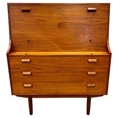 Rare Danish Modern Borge Mogensen Tall Secretary Secretaire Desk Cabinet