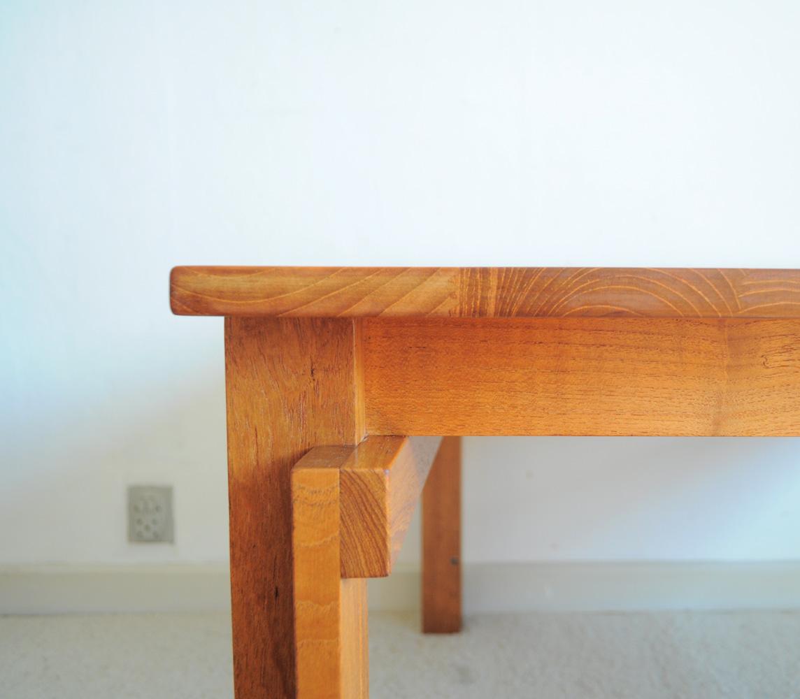 Rare Danish Modern Coffee Table in Massive Teak by Inger Klingenberg For Sale 4