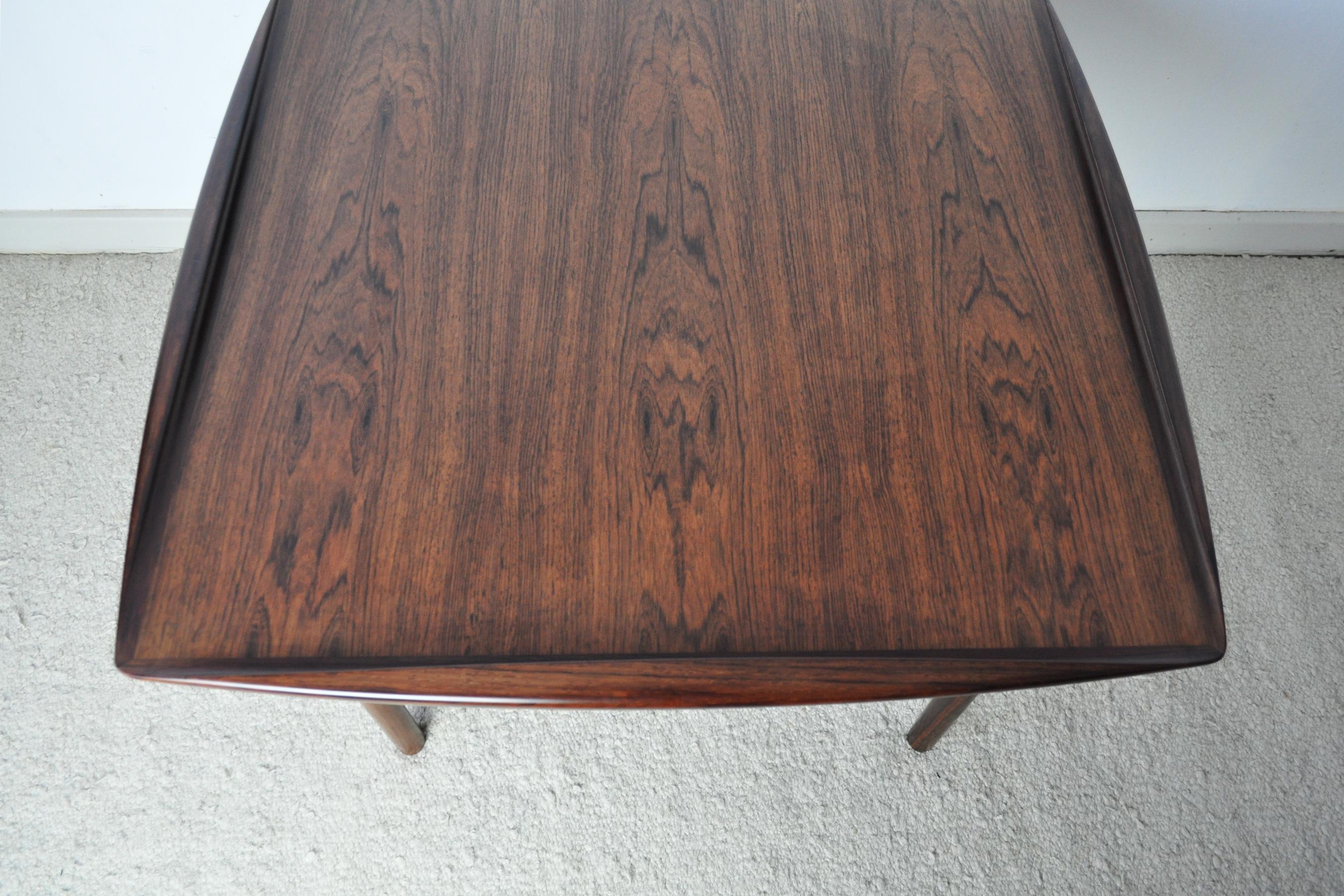 Rare Danish Modern Rosewood Coffee Table by Grete Jalk for P. Jeppesen For Sale 6