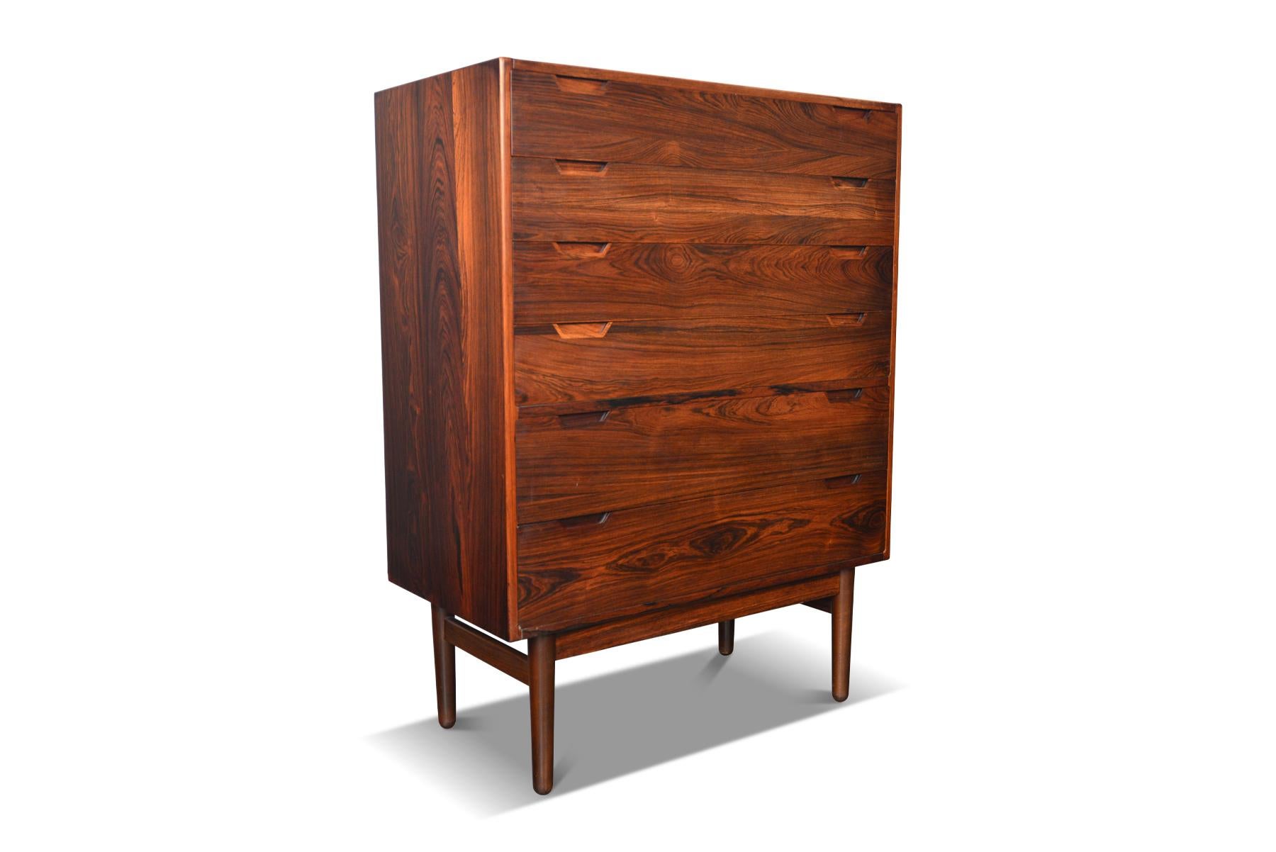 Rare Danish Modern Rosewood Highboy Dresser by Svend Langkilde In Good Condition For Sale In Berkeley, CA