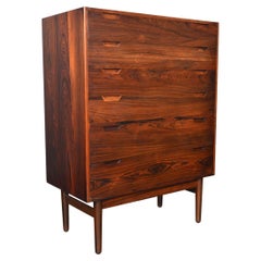 Rare Danish Modern Rosewood Highboy Dresser by Svend Langkilde