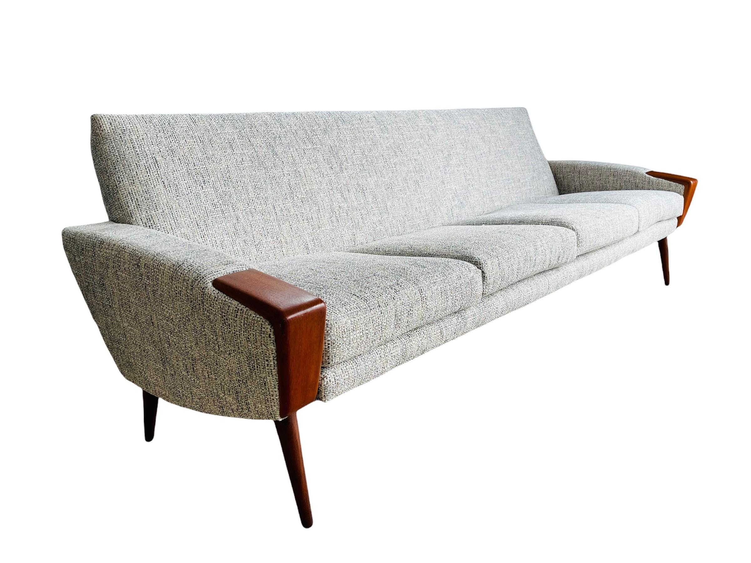 Rare Danish Modern Teak Sofa by N.a. Jørgensens for Bramin Mobler 3