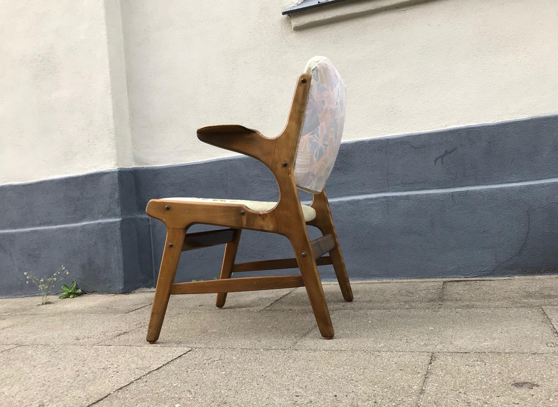 Mid-Century Modern Rare Danish Oak Side Chair by A. Hovmand Olsen for A.R. Klingeberg & Søn, 1950s For Sale
