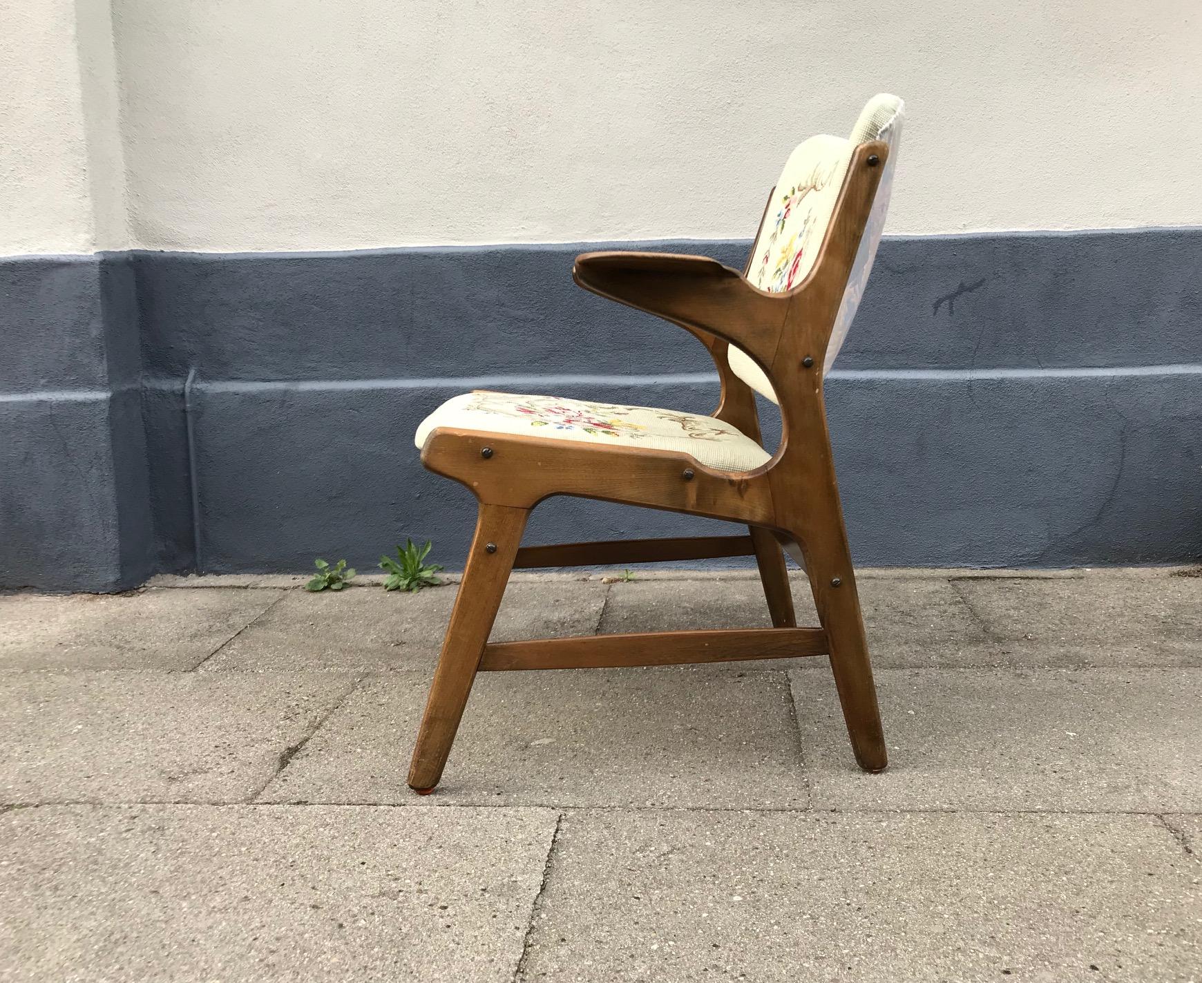Rare Danish Oak Side Chair by A. Hovmand Olsen for A.R. Klingeberg & Søn, 1950s In Good Condition For Sale In Esbjerg, DK
