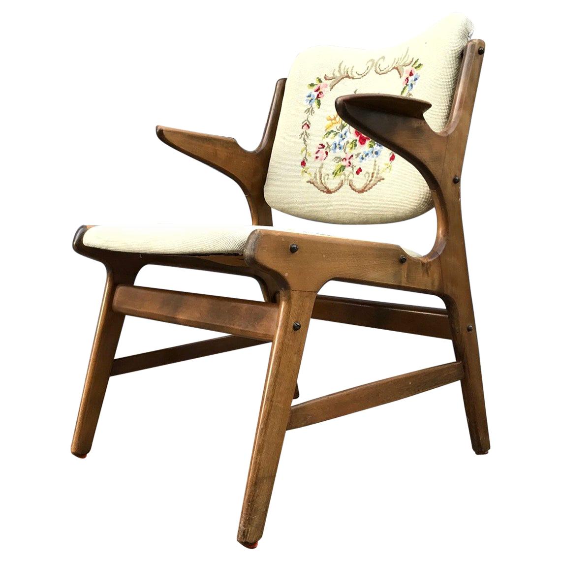 Rare Danish Oak Side Chair by A. Hovmand Olsen for A.R. Klingeberg & Søn, 1950s For Sale