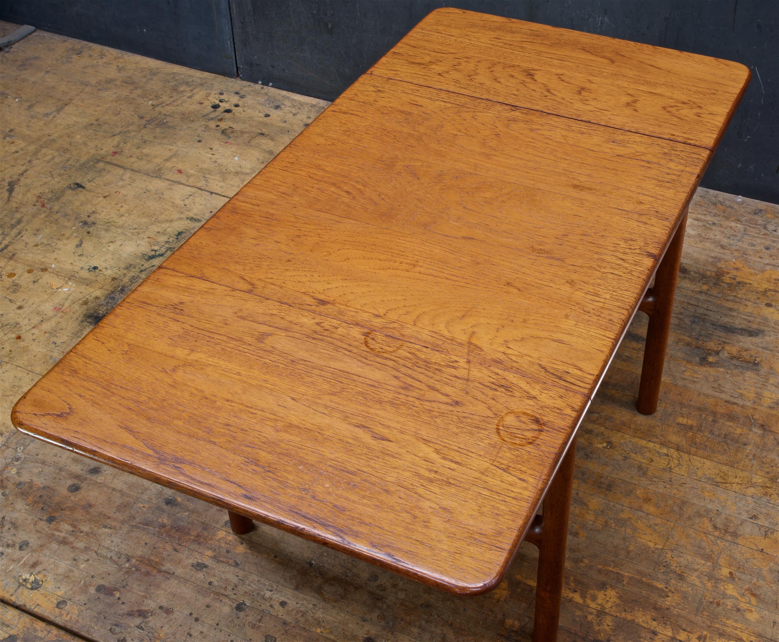 1950s Danish Architects Embassy Drop-Leaf Teak Table in Style of Hans Wegner For Sale 3