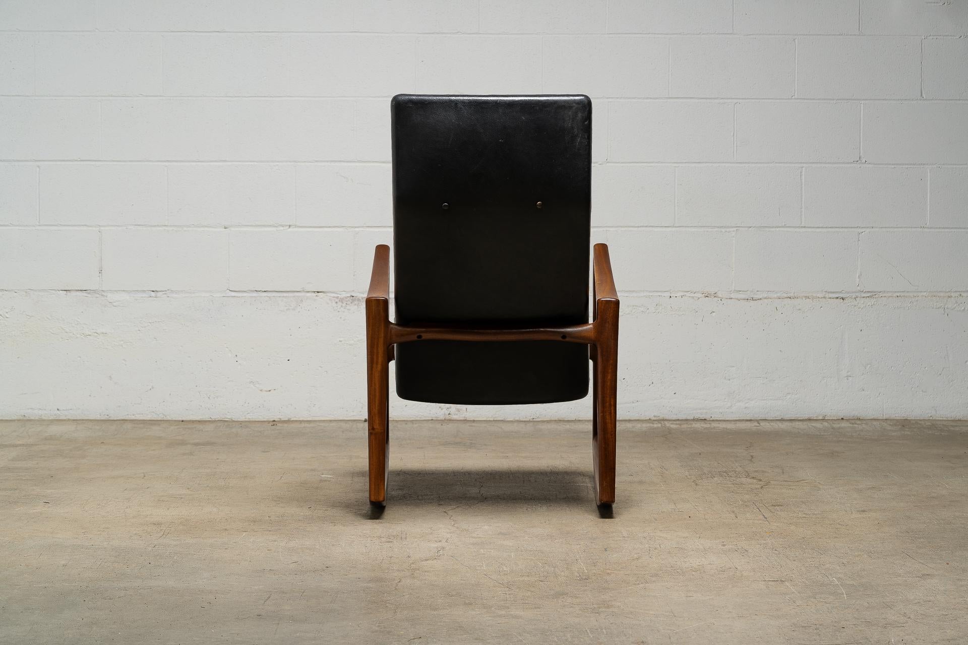 Rare Danish Rocking Chair by Helge Vestergaard-Jensen for Søren Horn For Sale 3