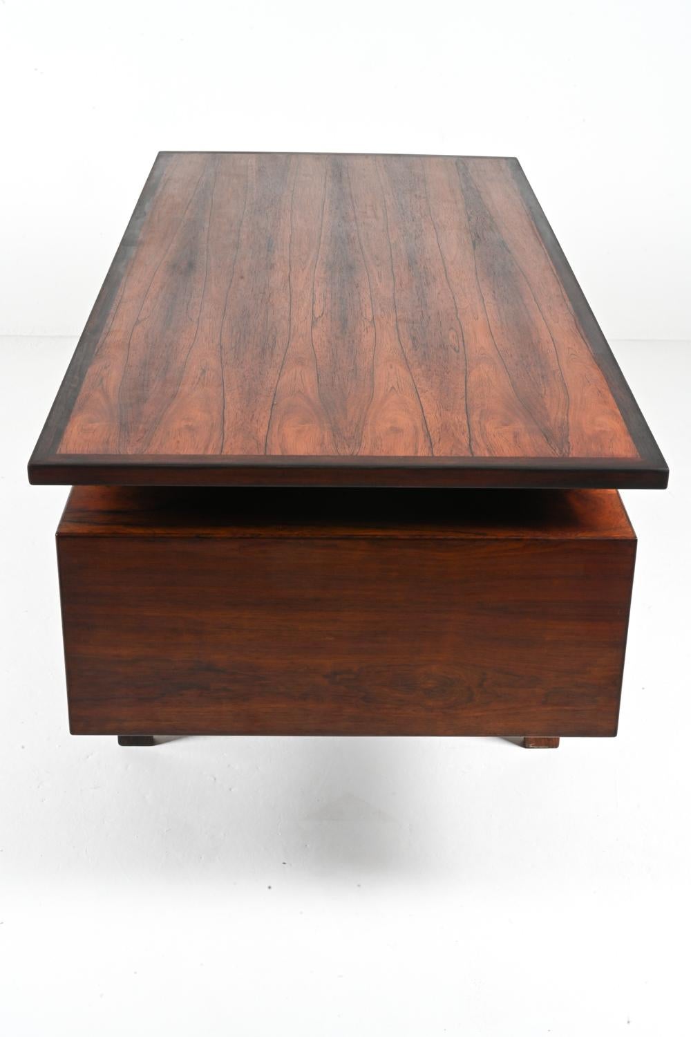 Rare Danish Rosewood Desk Attributed to Jorgen & Nanna Ditzel for Kolds Savvaerk For Sale 7