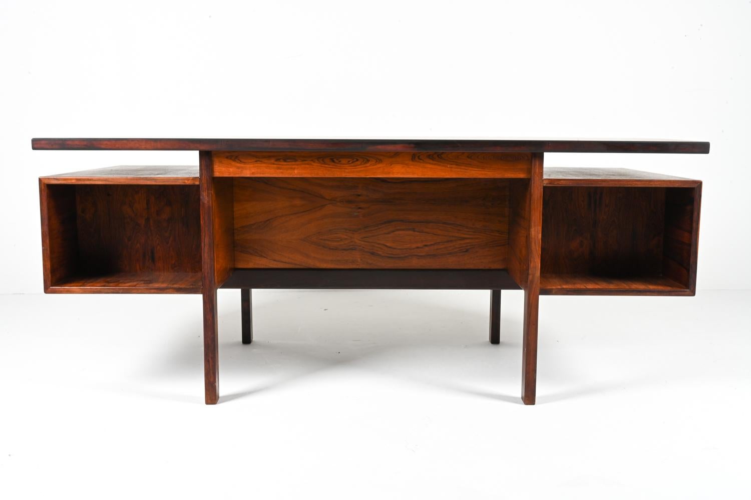 Rare Danish Rosewood Desk Attributed to Jorgen & Nanna Ditzel for Kolds Savvaerk For Sale 11
