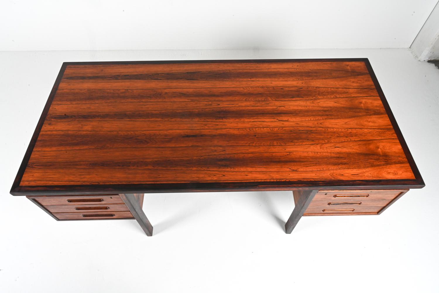 Wood Rare Danish Rosewood Desk Attributed to Jorgen & Nanna Ditzel for Kolds Savvaerk For Sale