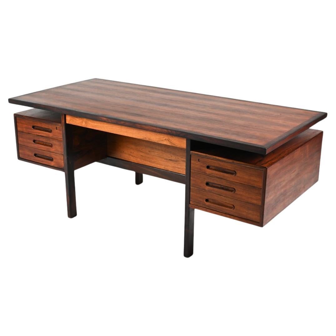 Rare Danish Rosewood Desk Attributed to Jorgen & Nanna Ditzel for Kolds Savvaerk For Sale