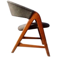 Rare Danish Saw-Bench Easy Chair in Oak by Arne Wahl Iversen for Sorø, 1957
