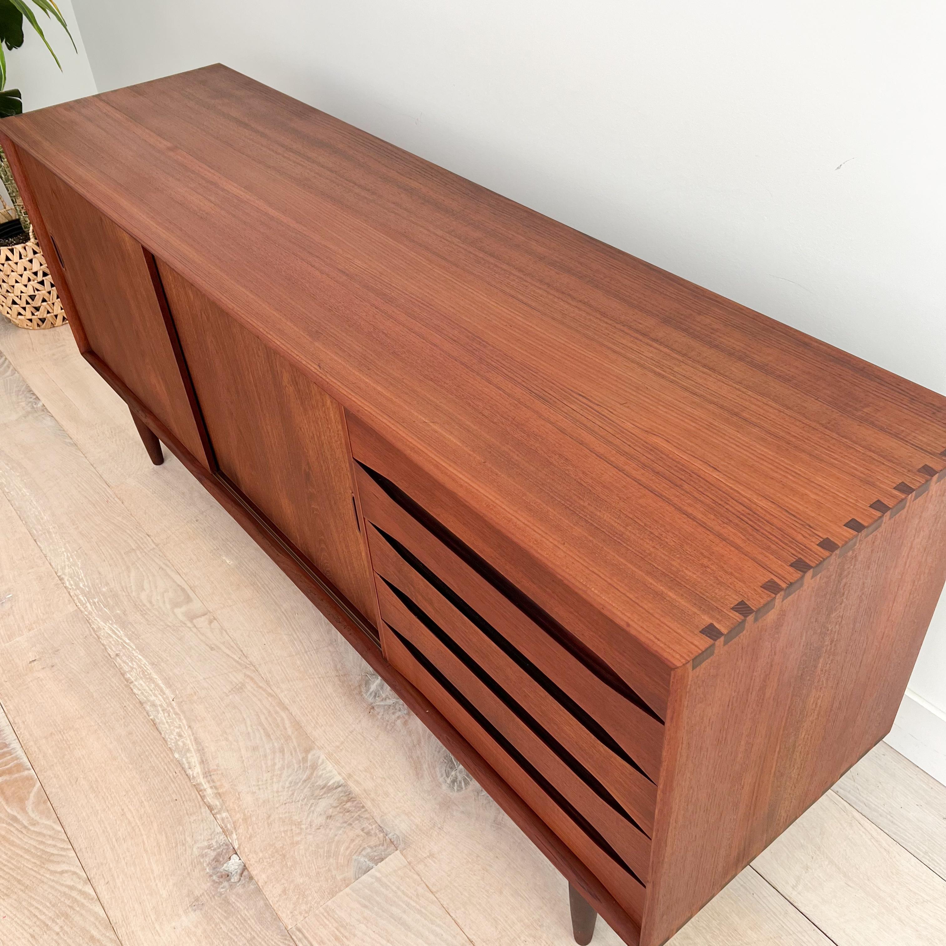 Rare Danish Solid Teak Credenza/Sideboard by Johannes Aasbjerg 10