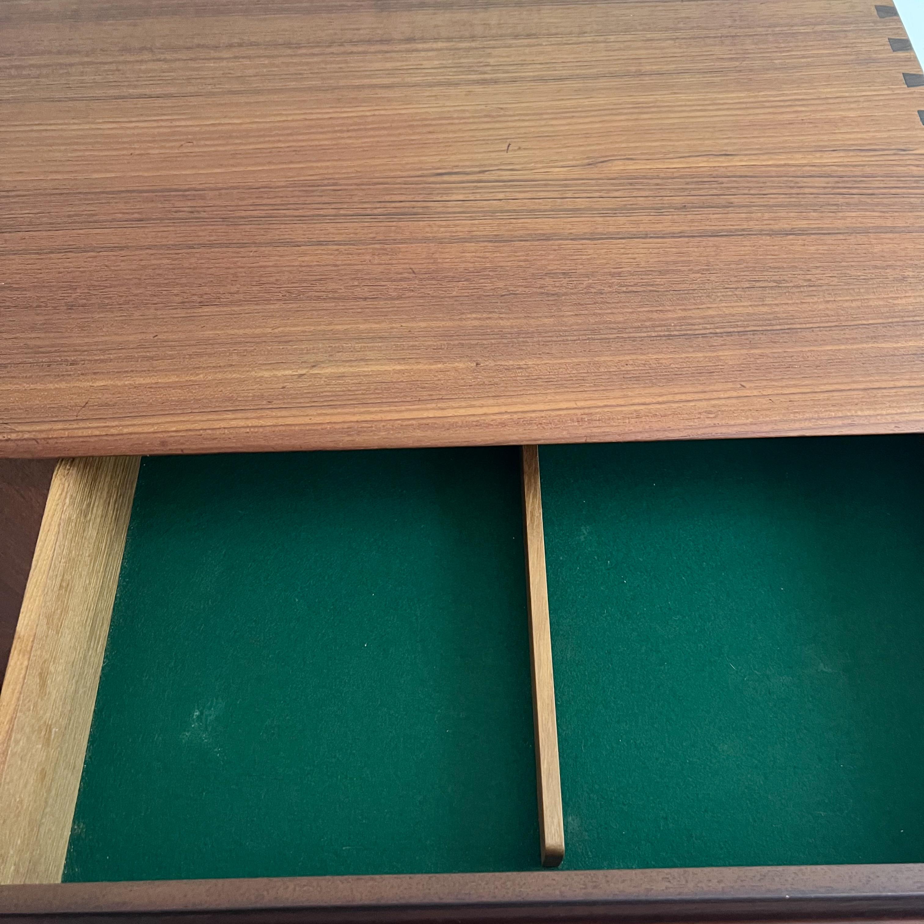 Rare Danish Solid Teak Credenza/Sideboard by Johannes Aasbjerg In Good Condition In Asheville, NC