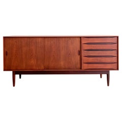 Rare Danish Solid Teak Credenza/Sideboard by Johannes Aasbjerg