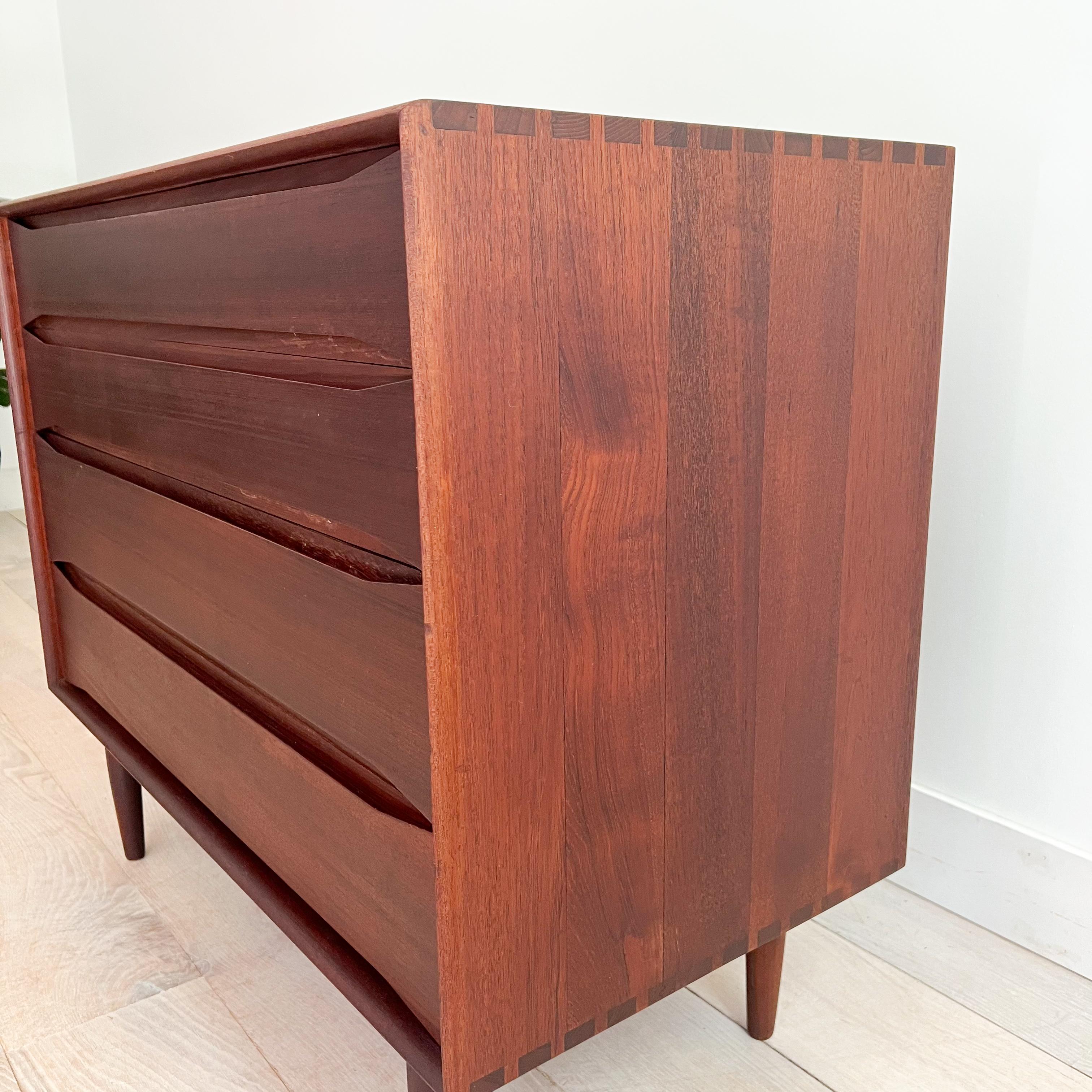 Rare Danish Solid Teak Dresser by Johannes Aasbjerg (B) 5