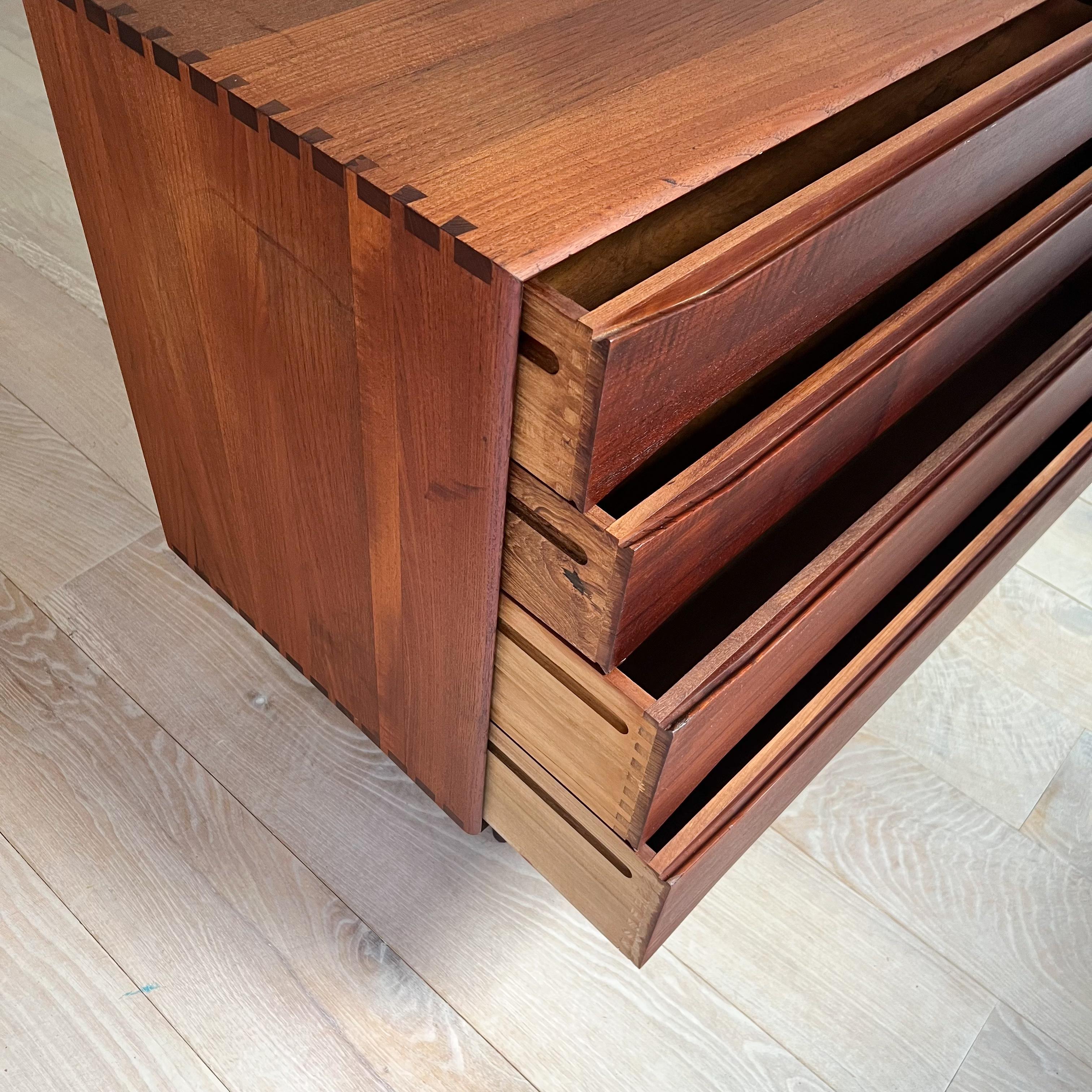 Rare Danish Solid Teak Dresser by Johannes Aasbjerg (B) 11