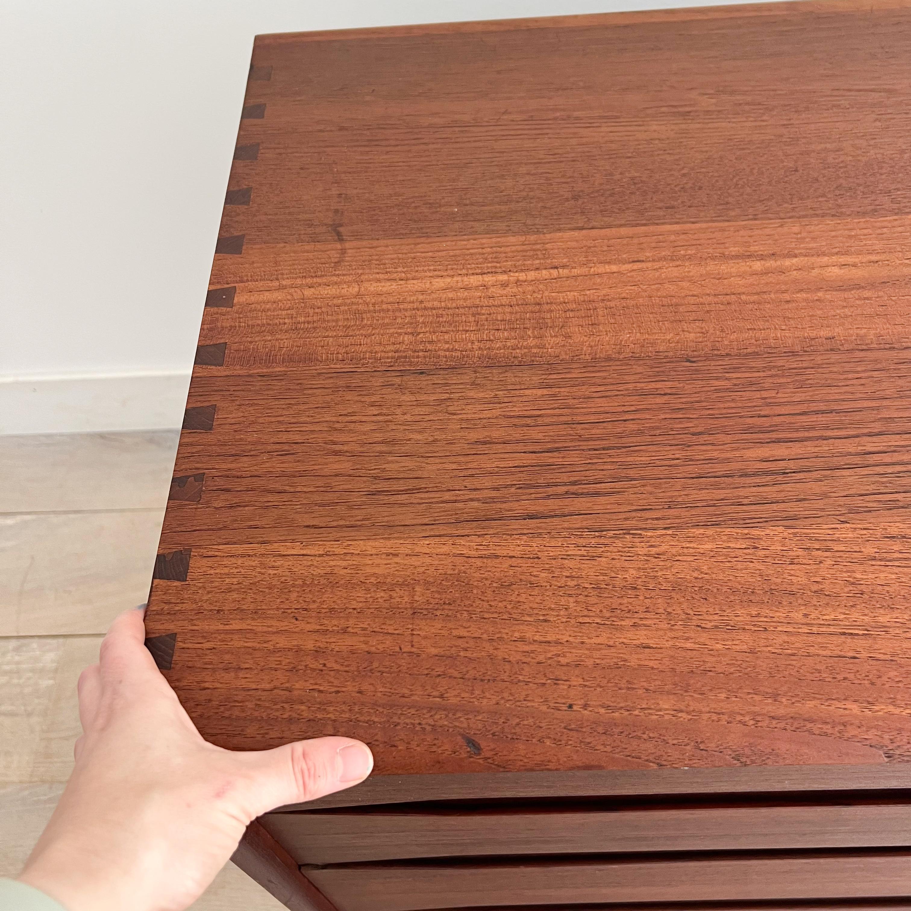 Rare Danish Solid Teak Dresser by Johannes Aasbjerg (B) 3