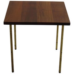 Rare Danish Teak and Brass Side Table by Peter Hvidt for France and Daverkosen 1