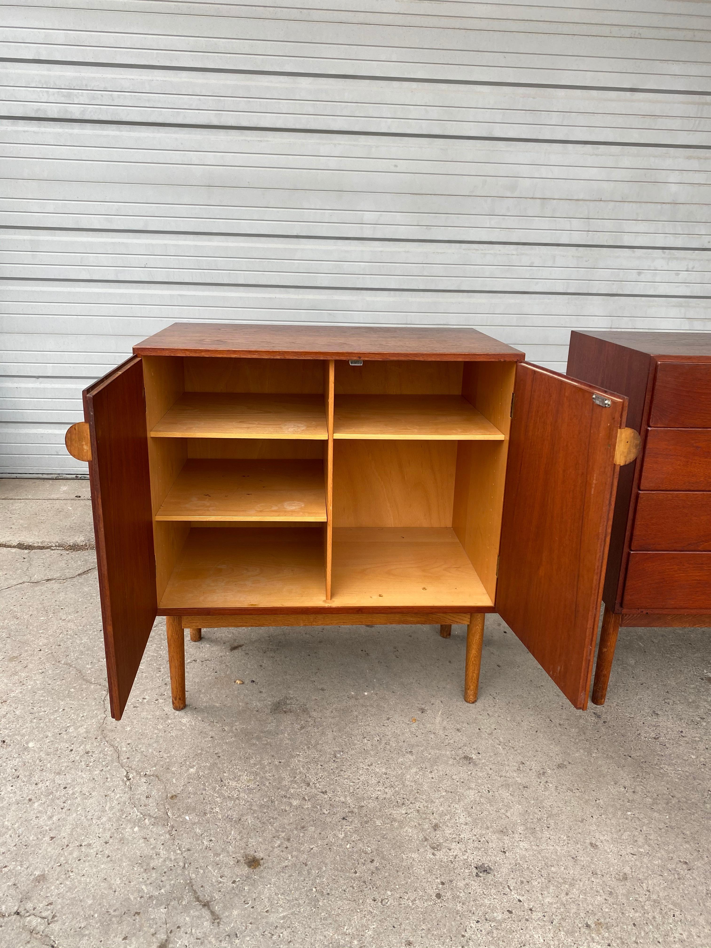 Rare Danish Teak Chest and Cabinet by Vilhelm Wohlert, Naestved Furniture, 1958 In Good Condition In Buffalo, NY