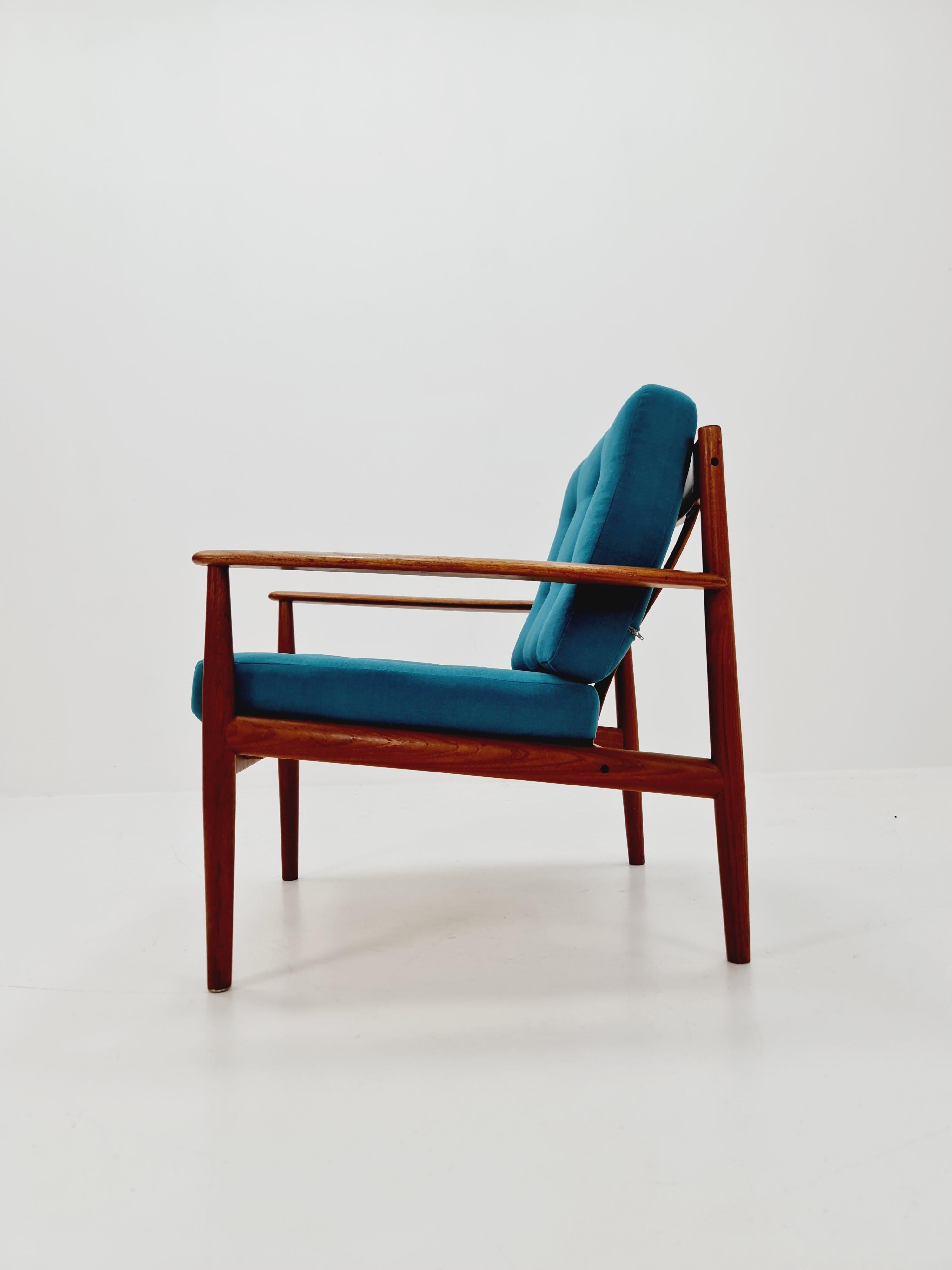 Seltener dänischer Teakholz-Loungesessel/ Easy Chair von Grete Jalk für Cado  , 1960s im Angebot 4