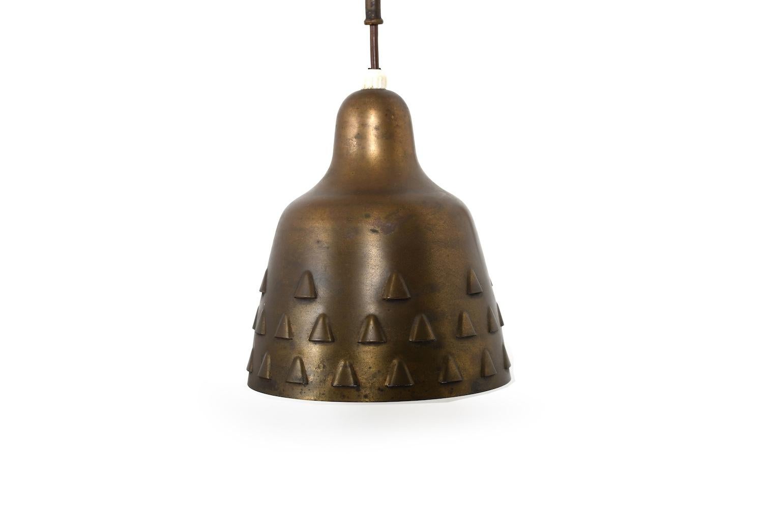 Rare Danish Wall Lamp in Brass and Teak 1950s For Sale 2