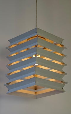 Rare Danish White Metal Ceiling Pendant, Mid-1960s