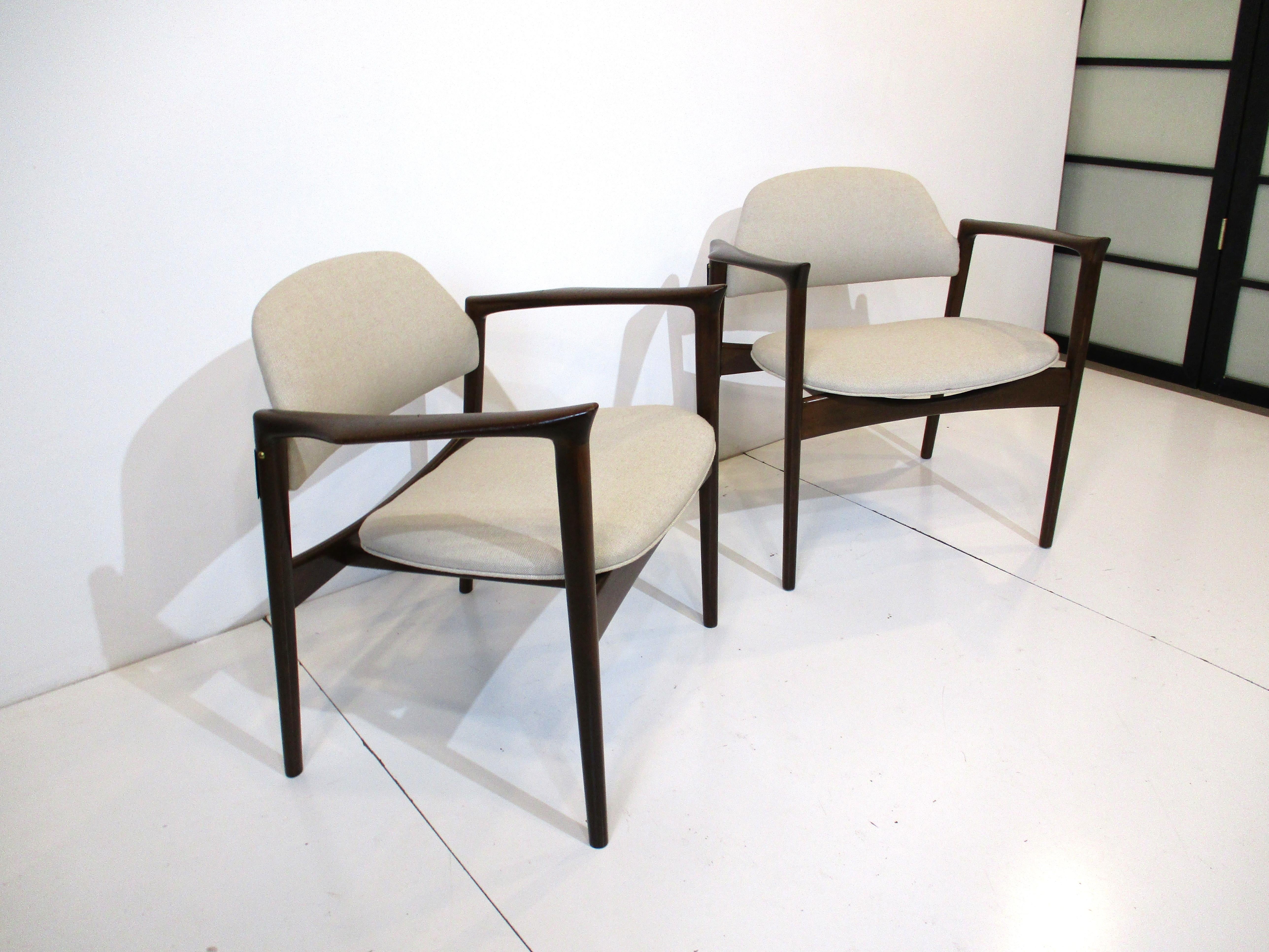 Rare Danish Writing Armchairs by IB Kofod Larsen for Selig For Sale 5
