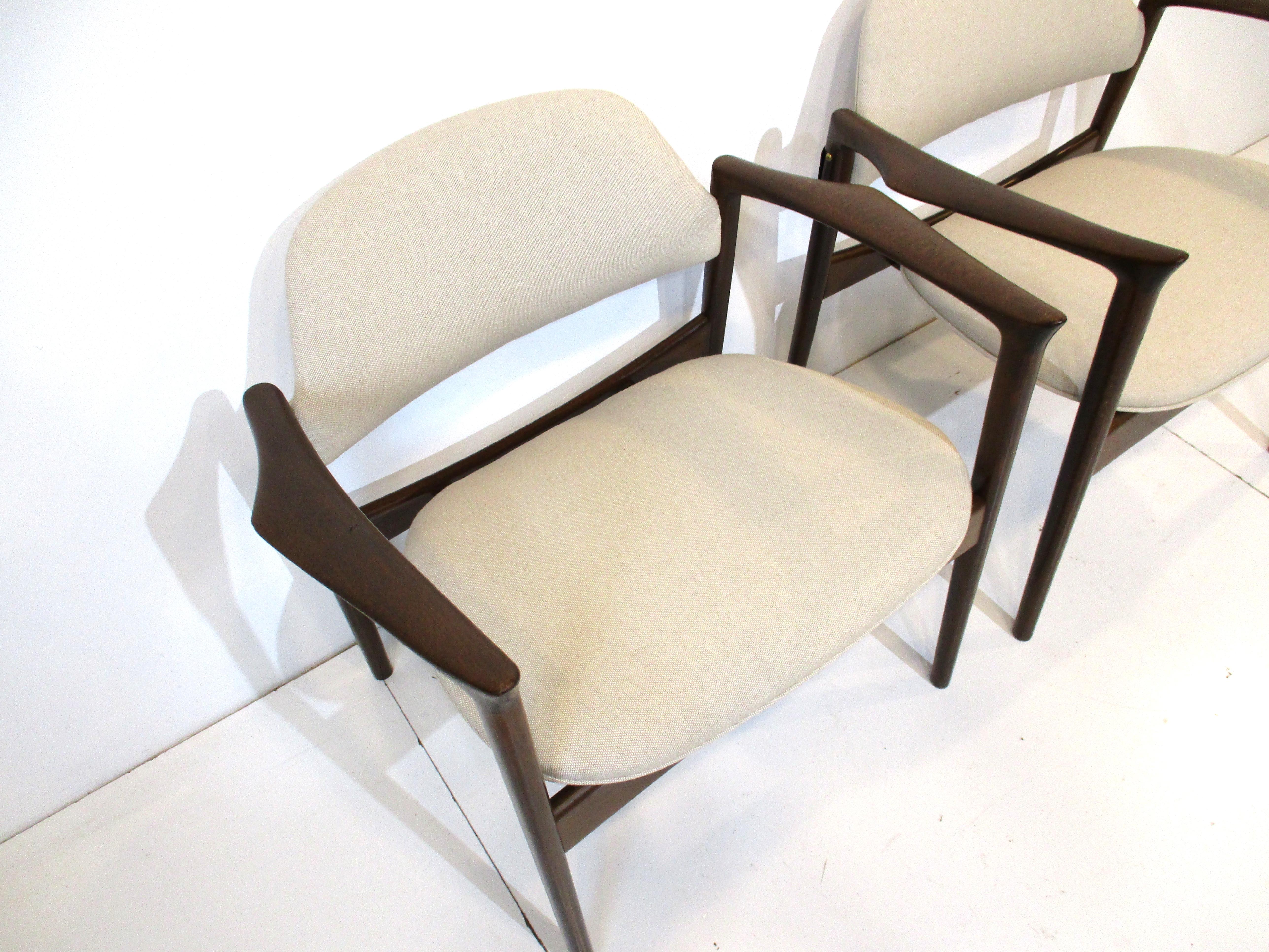 Rare Danish Writing Armchairs by IB Kofod Larsen for Selig For Sale 6