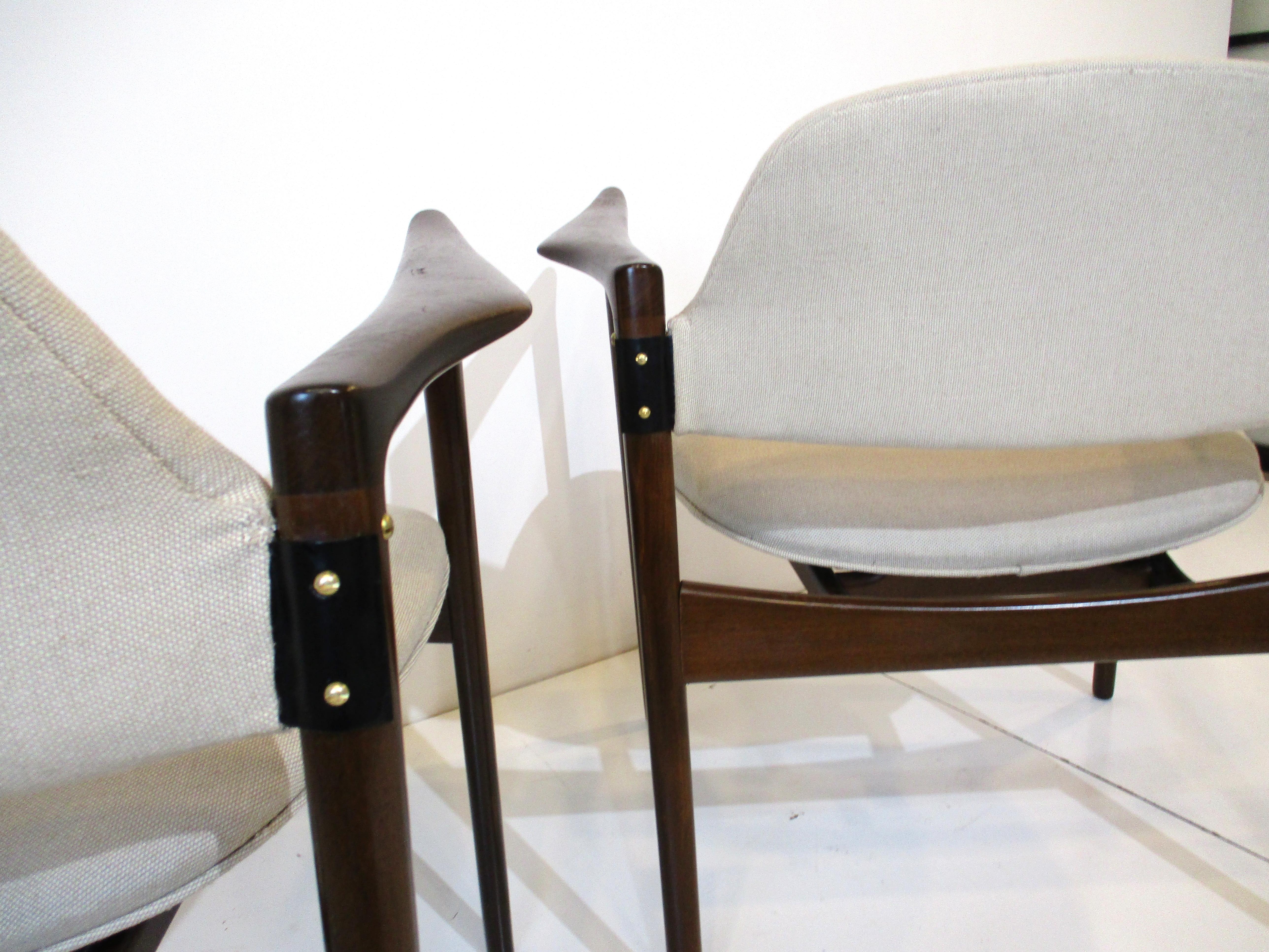 Rare Danish Writing Armchairs by IB Kofod Larsen for Selig For Sale 9