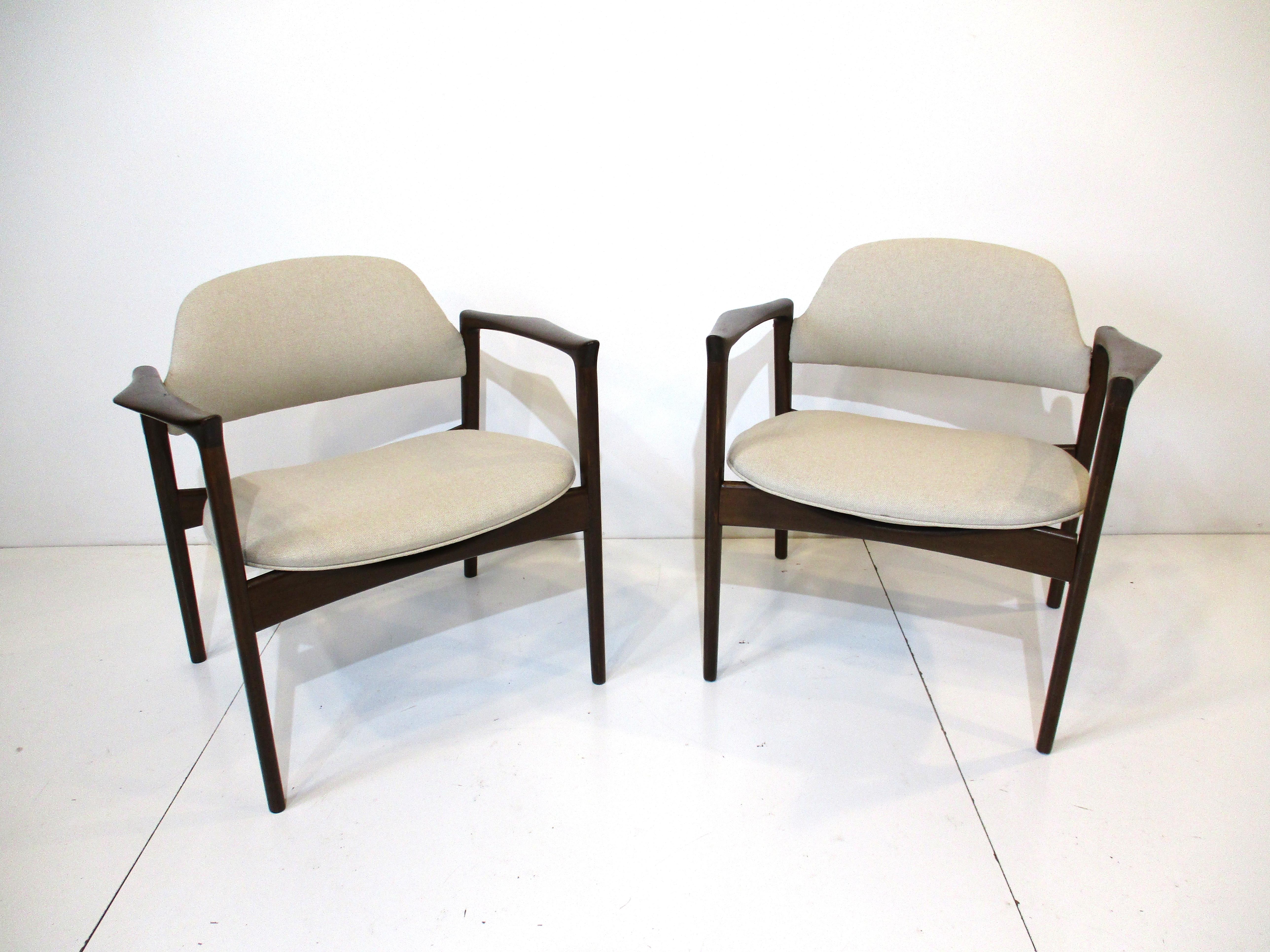 Rare Danish Writing Armchairs by IB Kofod Larsen for Selig For Sale 14