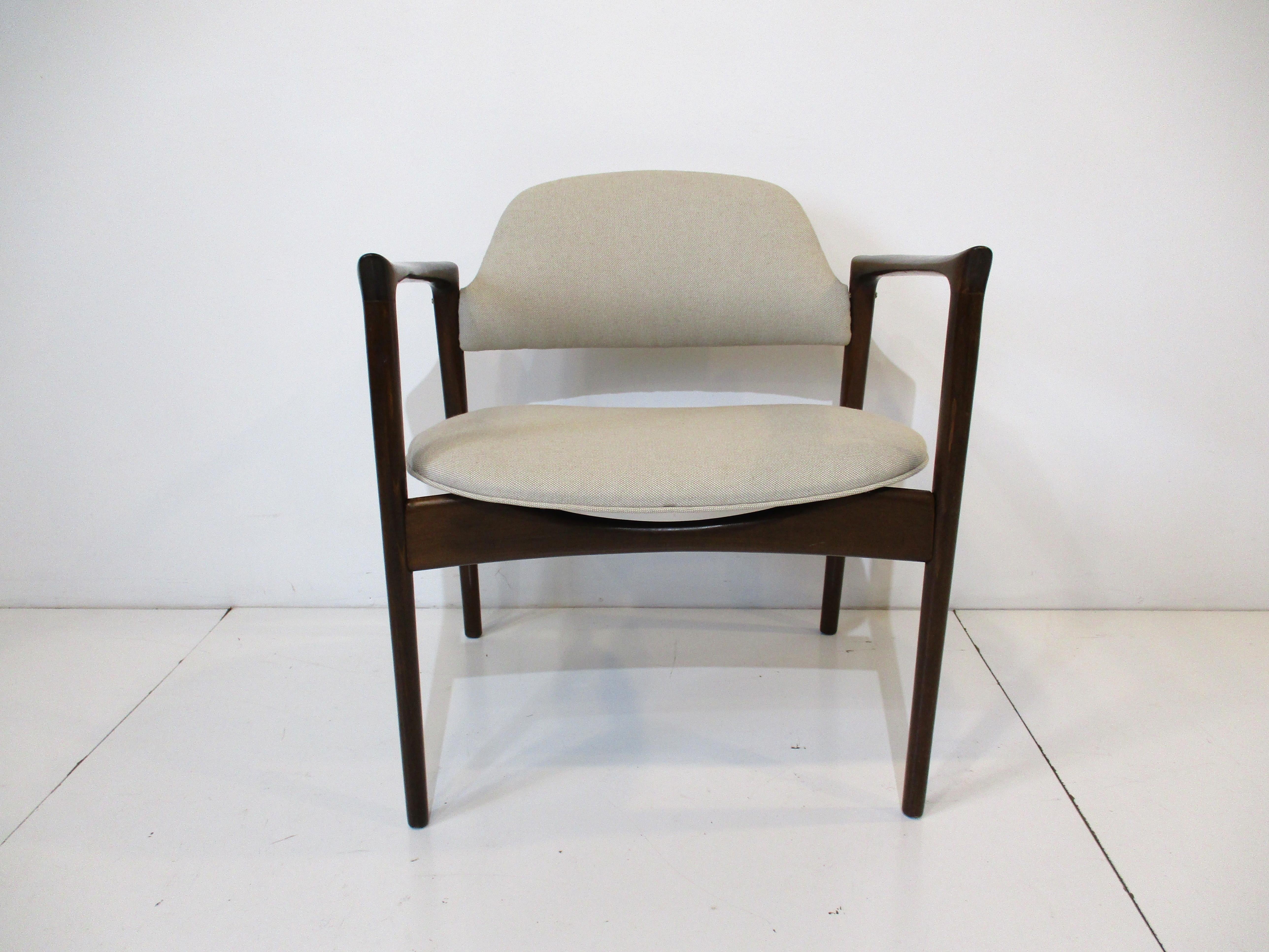 20th Century Rare Danish Writing Armchairs by IB Kofod Larsen for Selig For Sale