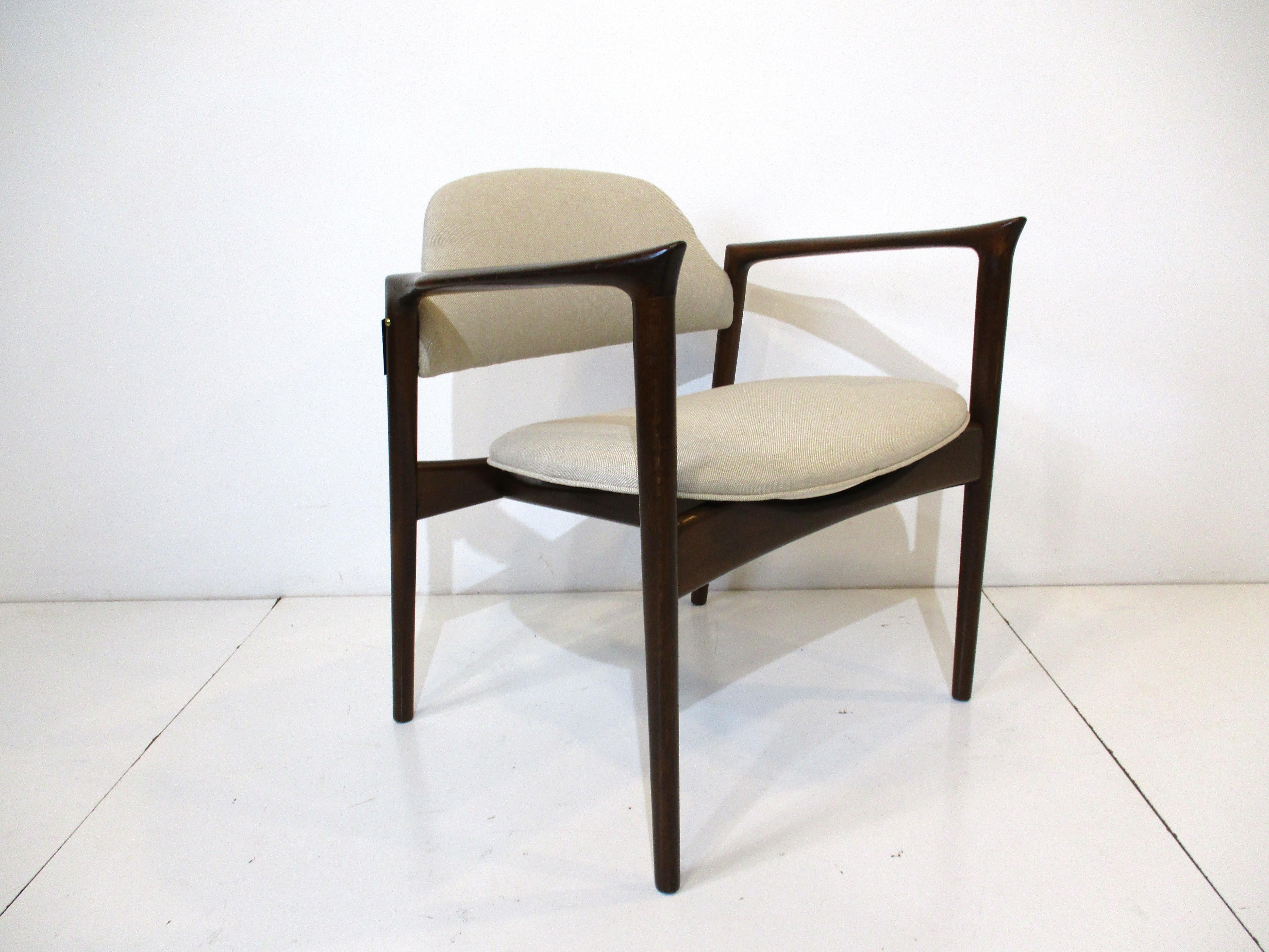 Upholstery Rare Danish Writing Armchairs by IB Kofod Larsen for Selig For Sale