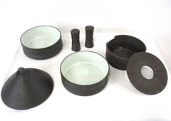 Rare Dansk Beehive Flamestone 7pc. Cooking Serving Fondue Set / Jens Quistgaard